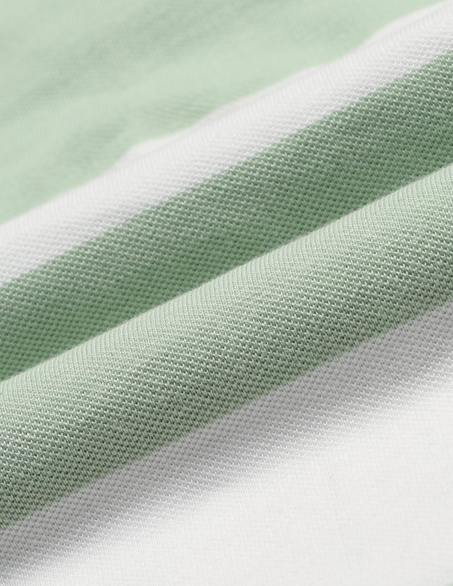 Horizontal Striped Classic Polo Shirt Light Green - U.S. POLO ASSN. | Large