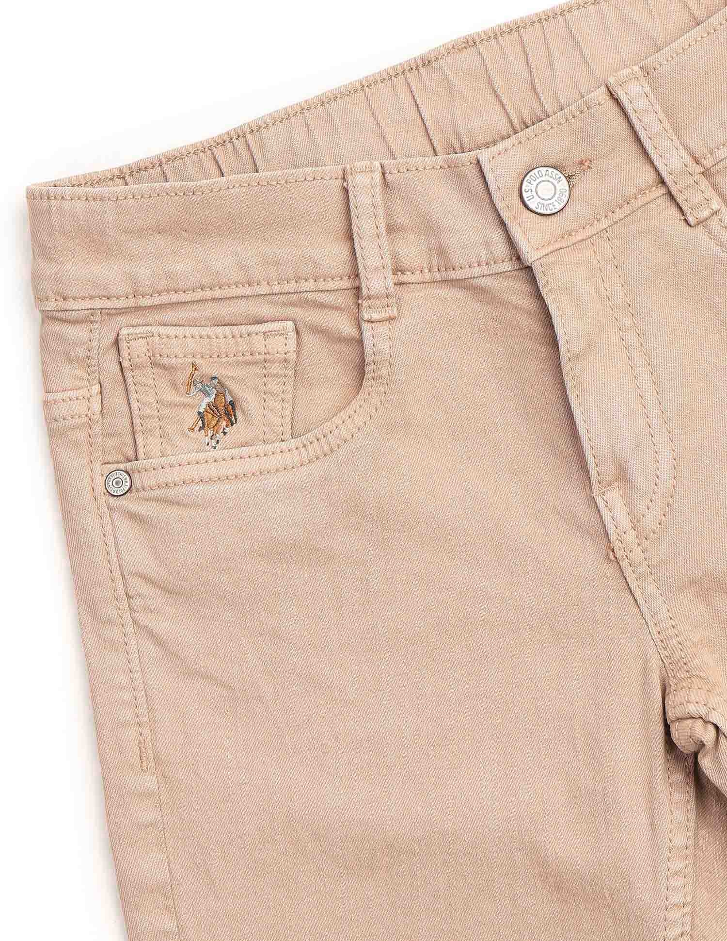 Boys Relaxed Fit Pink Jeans Dark Pink - U.S. POLO ASSN. | Large