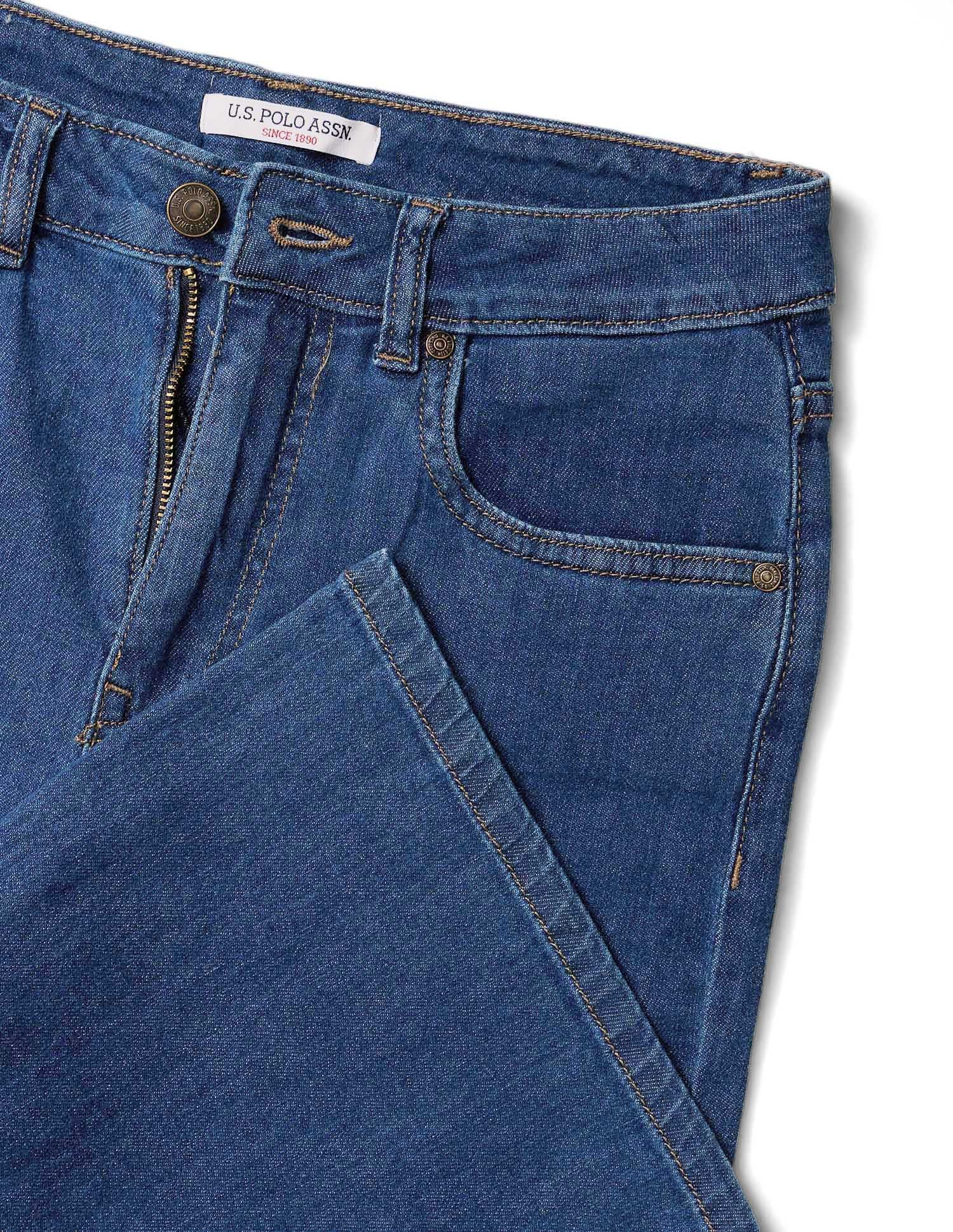 High Rise Flared Fit Jeans Blue - U.S. POLO ASSN. | Large