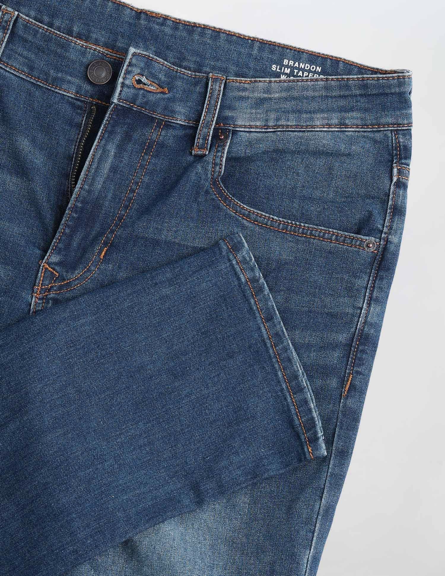 Brandon Slim Tapered Fit Blue Jeans Indigo - U.S. POLO ASSN. | Large