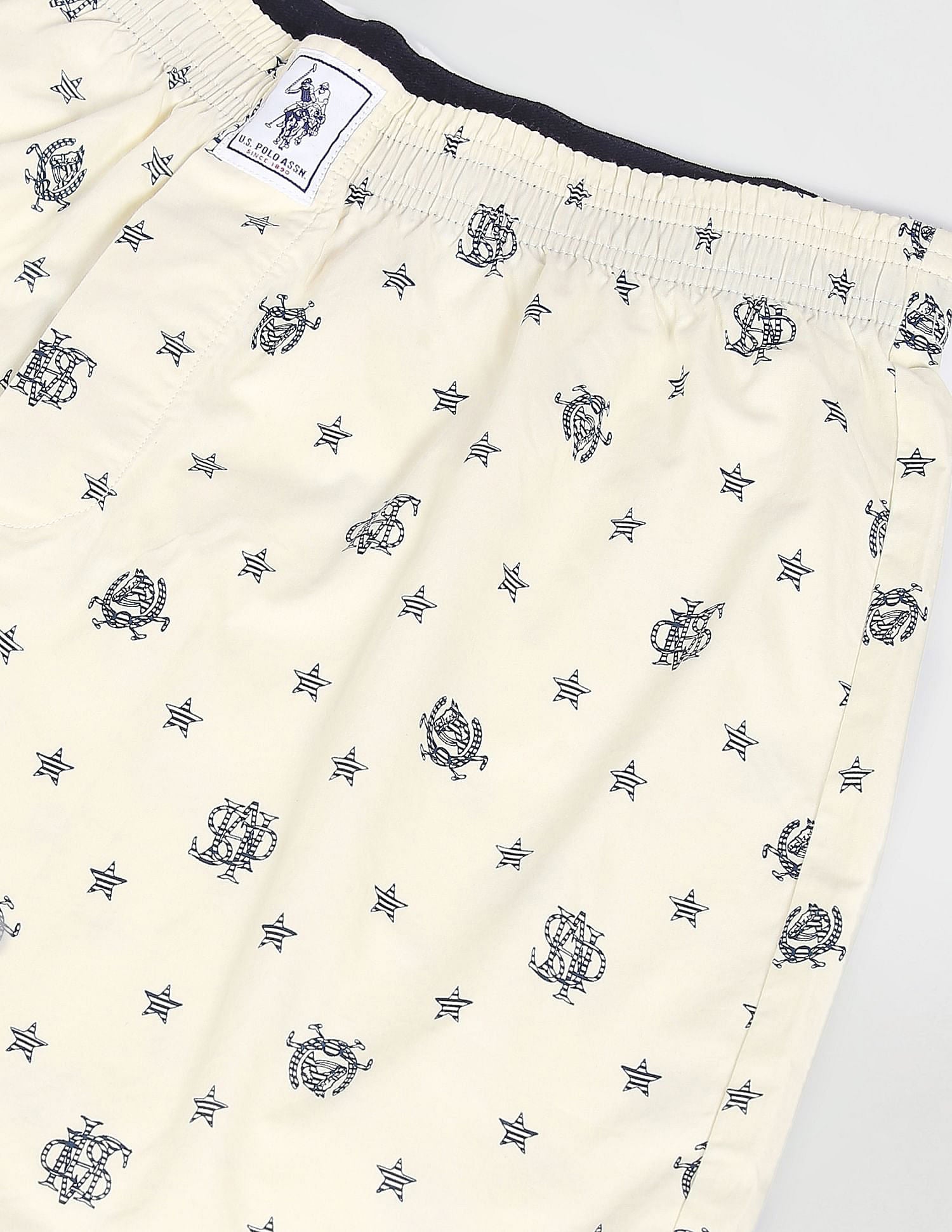 Graphic Print Cotton I657 Boxers - Pack Of 1 Beige - U.S. Polo Assn. India | Large