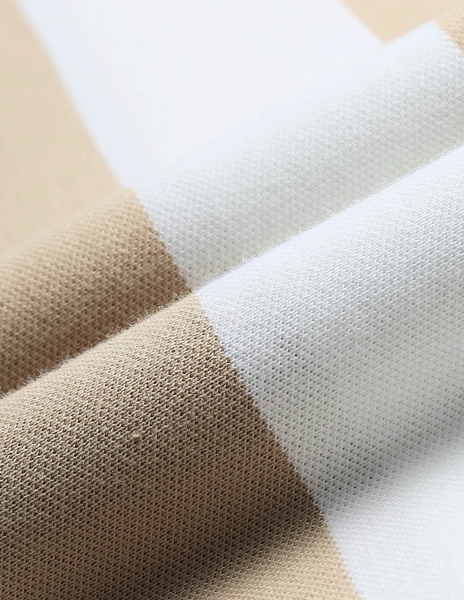 Vertical Striped Varsity Theatre Polo Shirt Light Brown - U.S. POLO ASSN. | Large