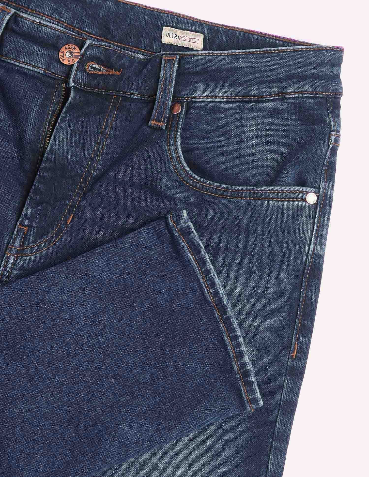 Brandon Slim Tapered Fit Blue Jeans Blue - U.S. Polo Assn. India | Large