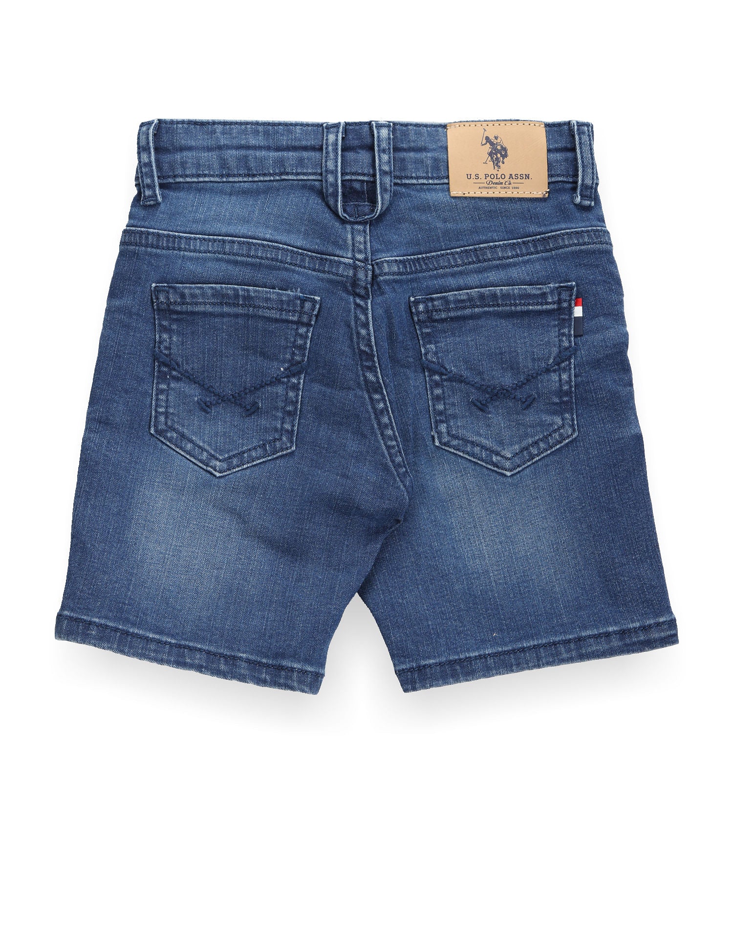 Boys Stone Wash Denim Shorts Blue - U.S. POLO ASSN. | Large