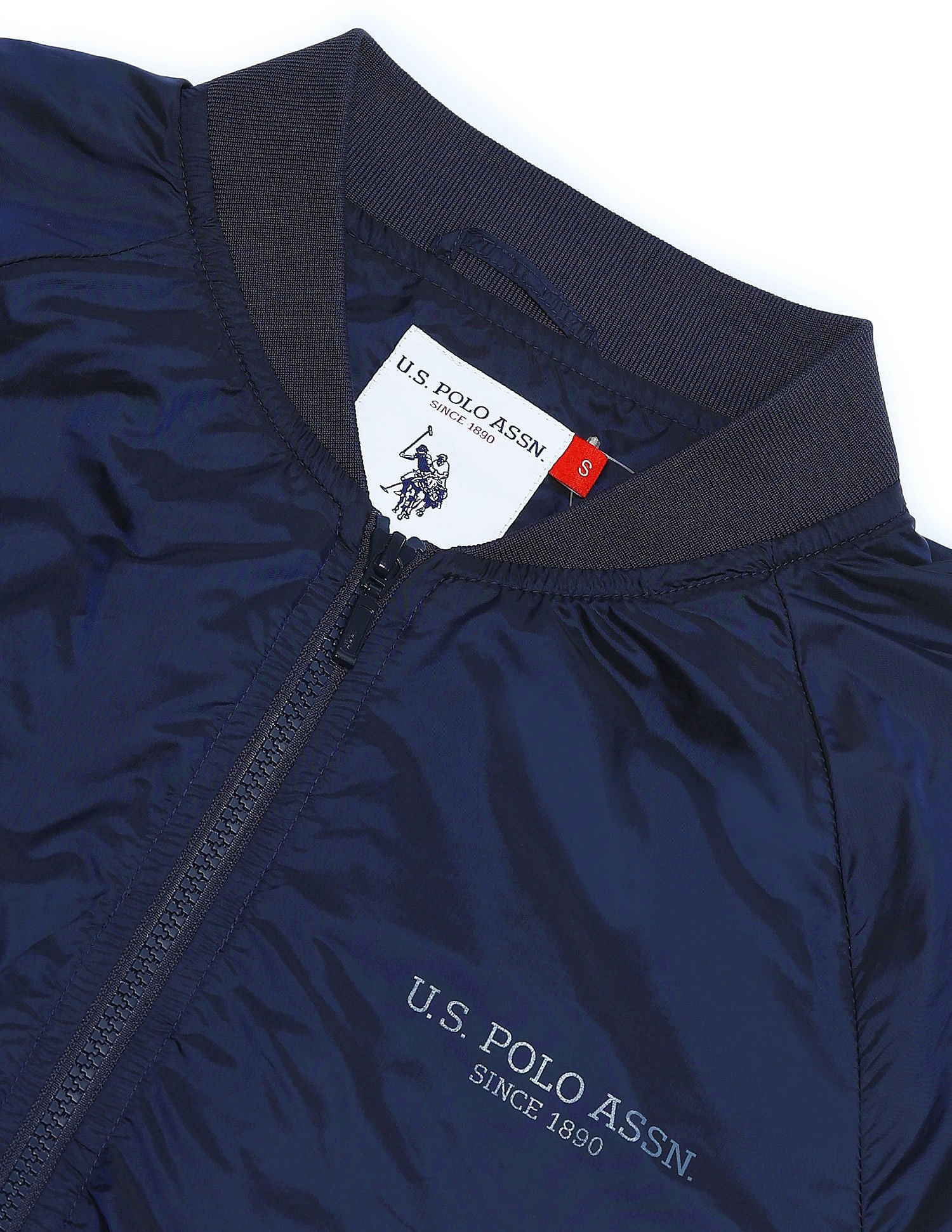 Metallic Regular Fit Bomber Jacket Navy - U.S. POLO ASSN. | Large