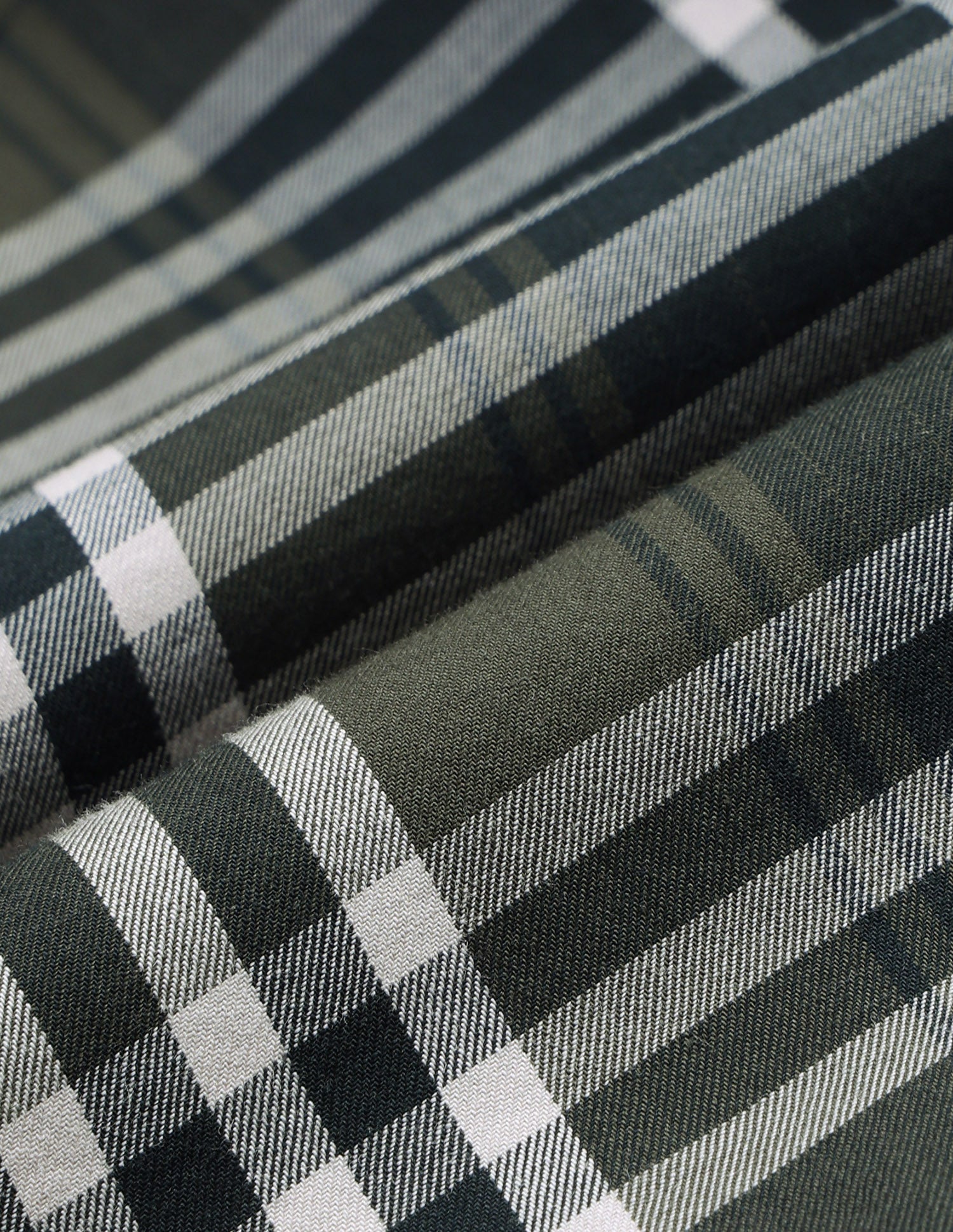 Plaid Checked Twill Shirt Dark Olive - U.S. Polo Assn. India | Large