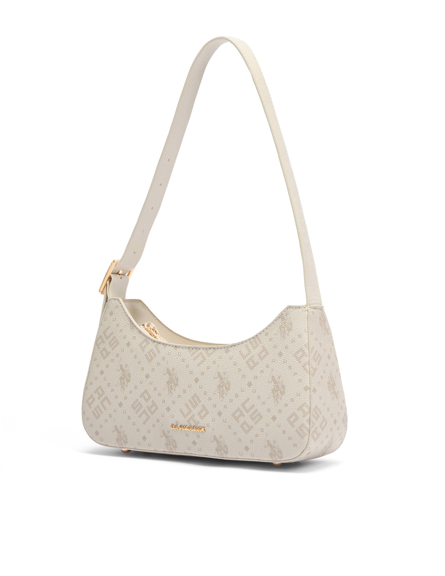 Caramel Brand Printed Shoulder Bag Off White - U.S. Polo Assn. India | Large