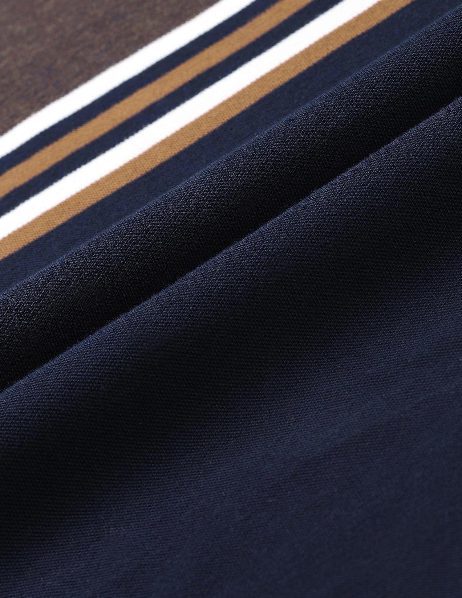 Colourblocked Pure Cotton Gold Cup T-Shirt Navy - U.S. Polo Assn. India | Large