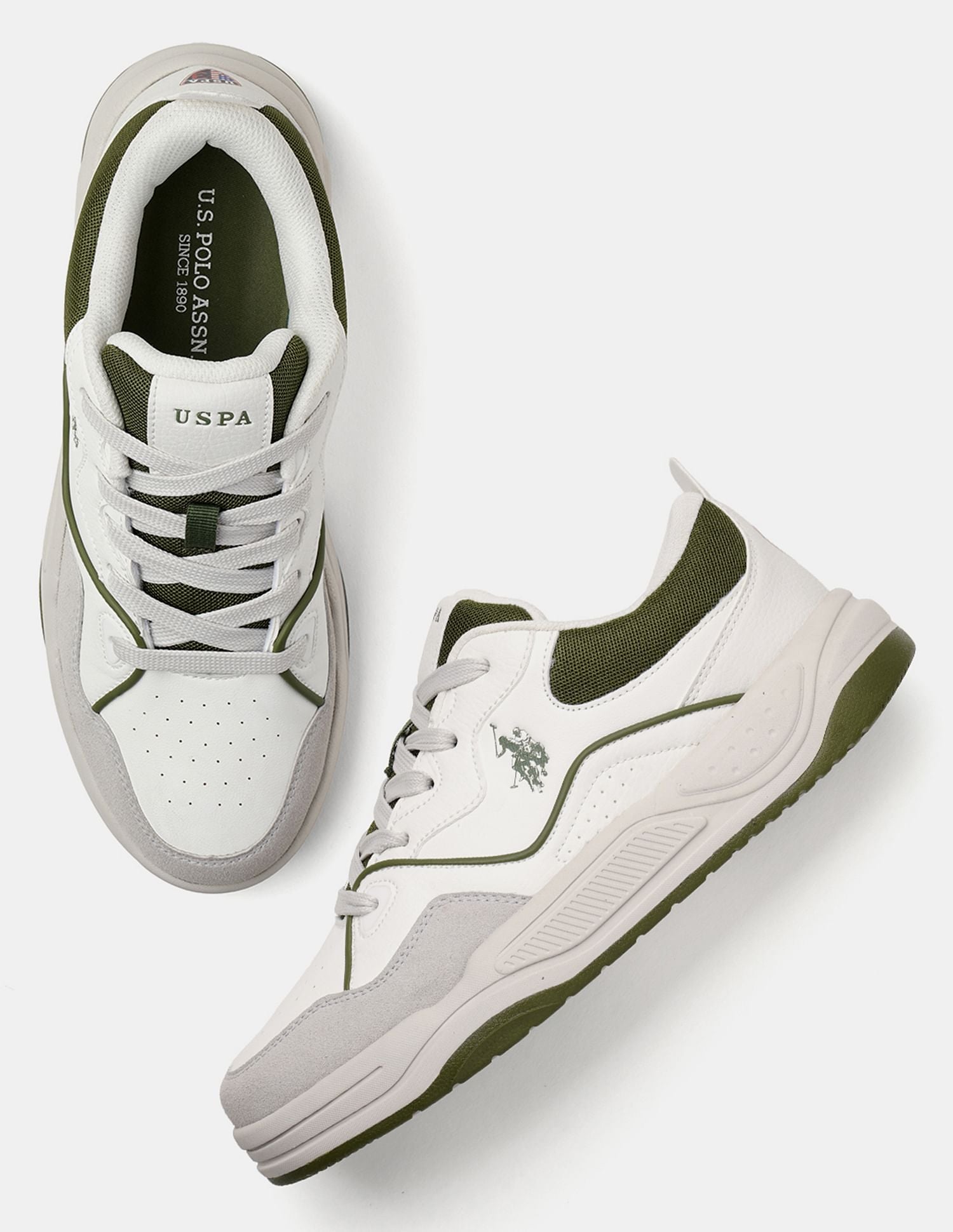 Men Odore Colour Blocked Sneakers Green - U.S. POLO ASSN. | Large