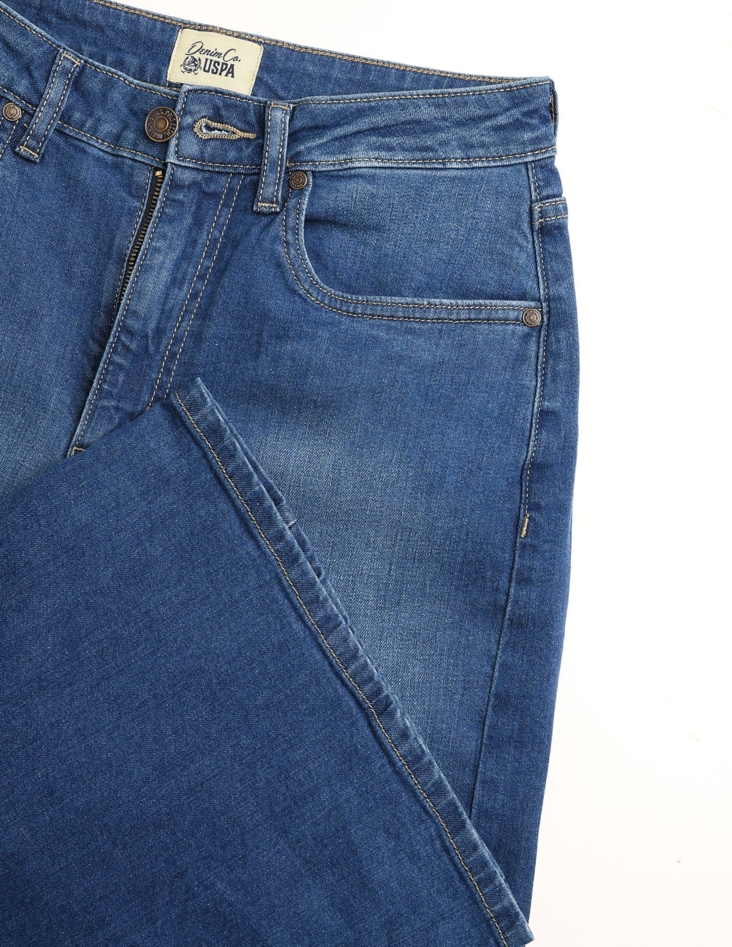 High Rise Flared Fit Jeans Blue - U.S. Polo Assn. India | Large
