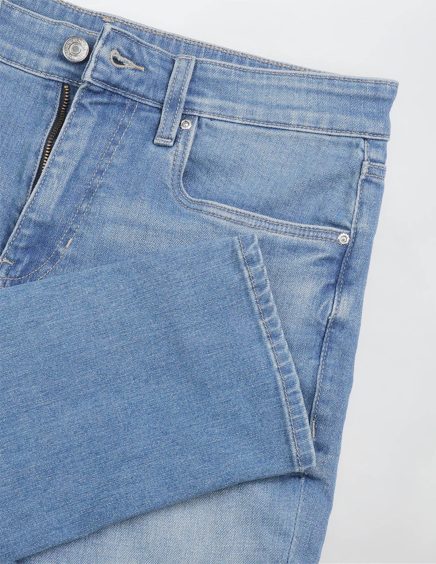 Cole Comfort Cropped Blue Jeans Light Blue - U.S. Polo Assn. India | Large