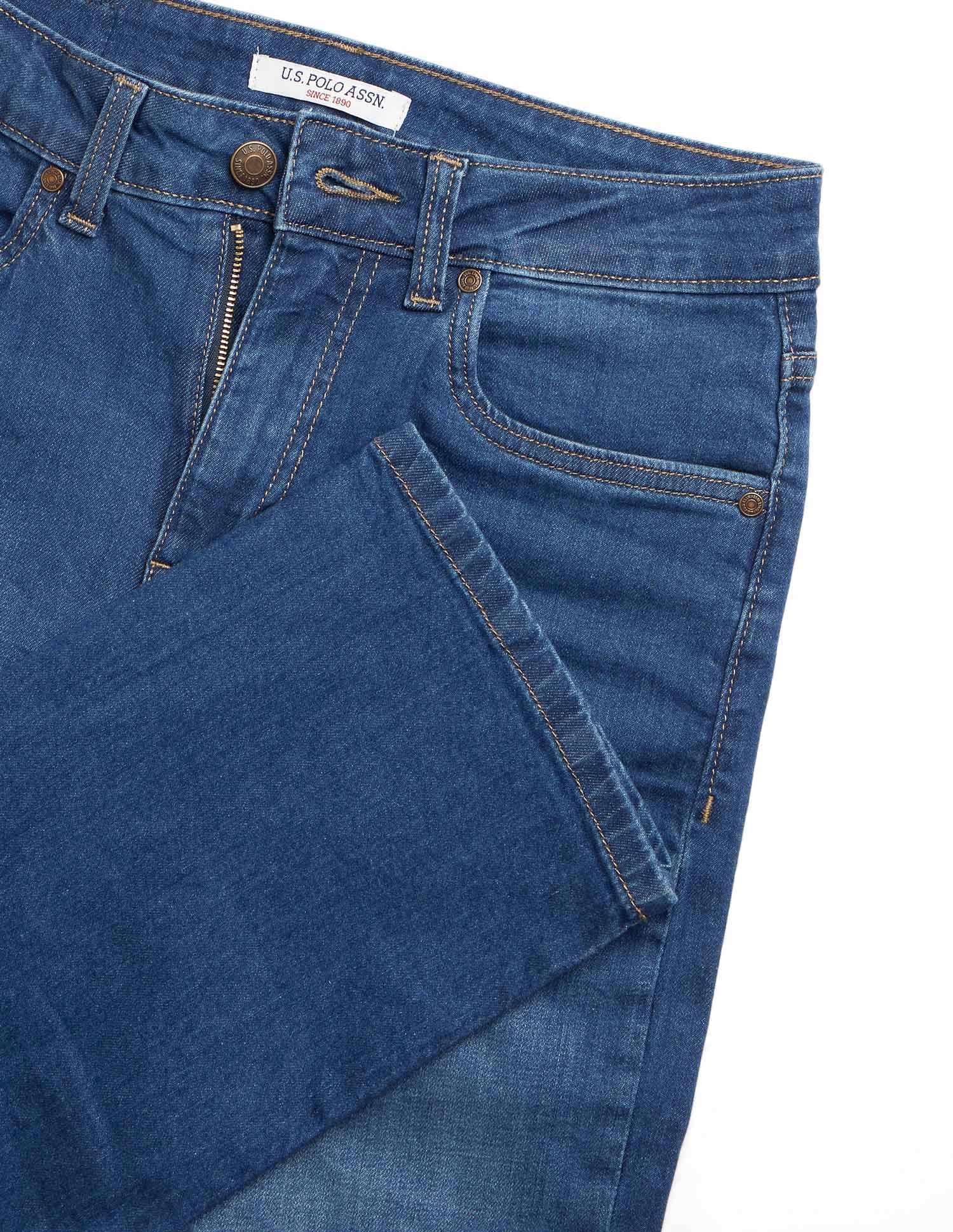 High Rise Straight Fit Jeans Blue - U.S. POLO ASSN. | Large