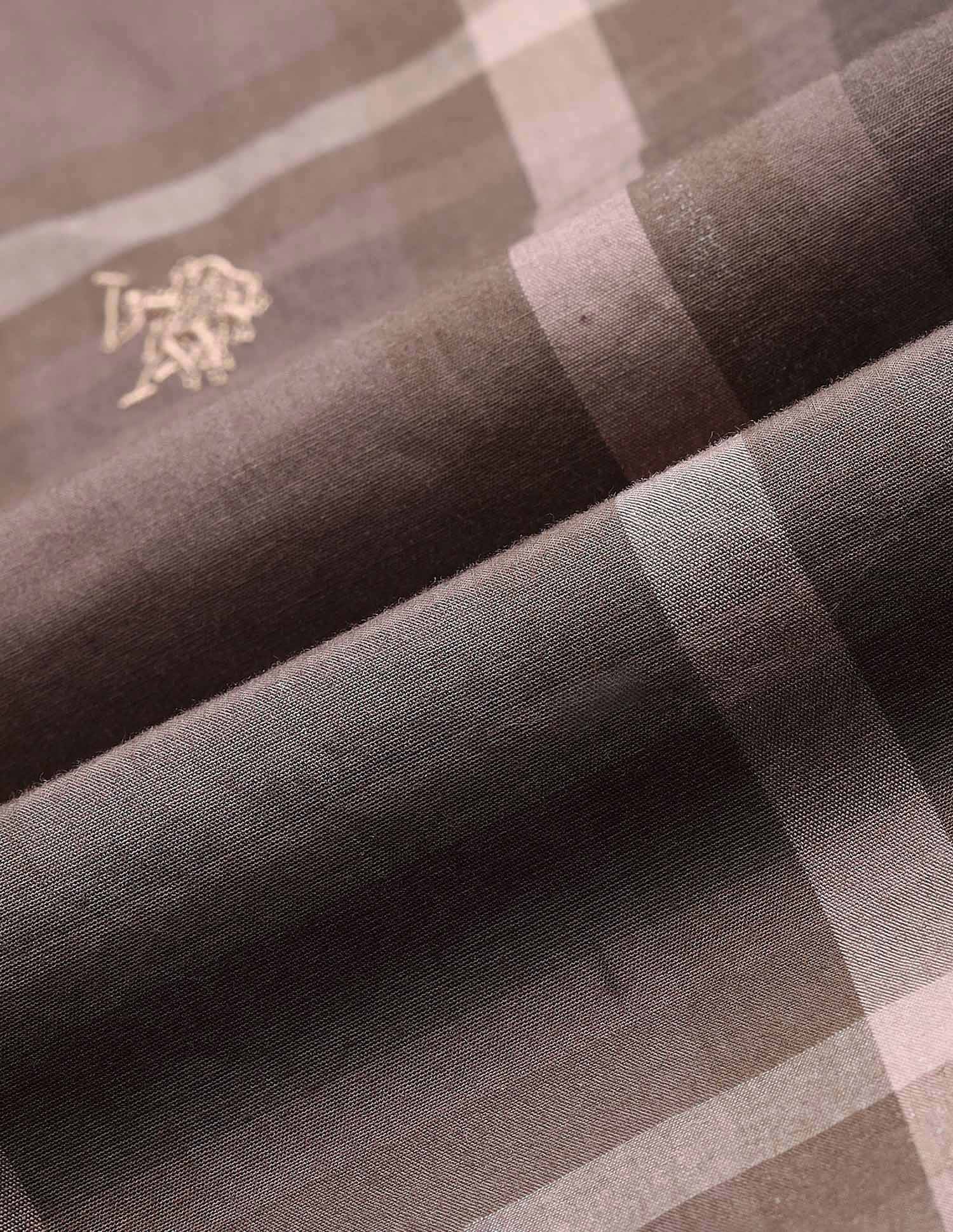 Plaid Checked Tailored Fit Shirt Light Brown - U.S. Polo Assn. India | Large