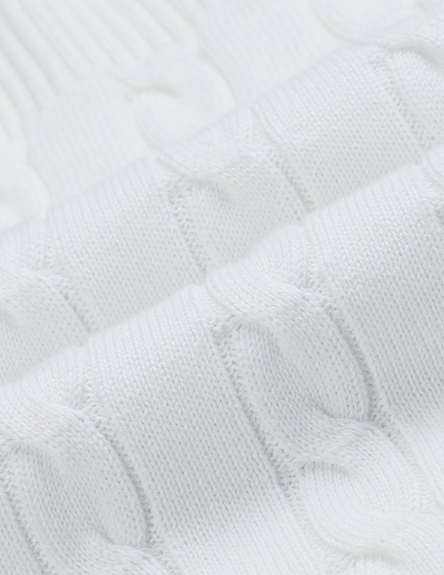 Boys Patterned Cable Knit Sweater White - U.S. POLO ASSN. | Large