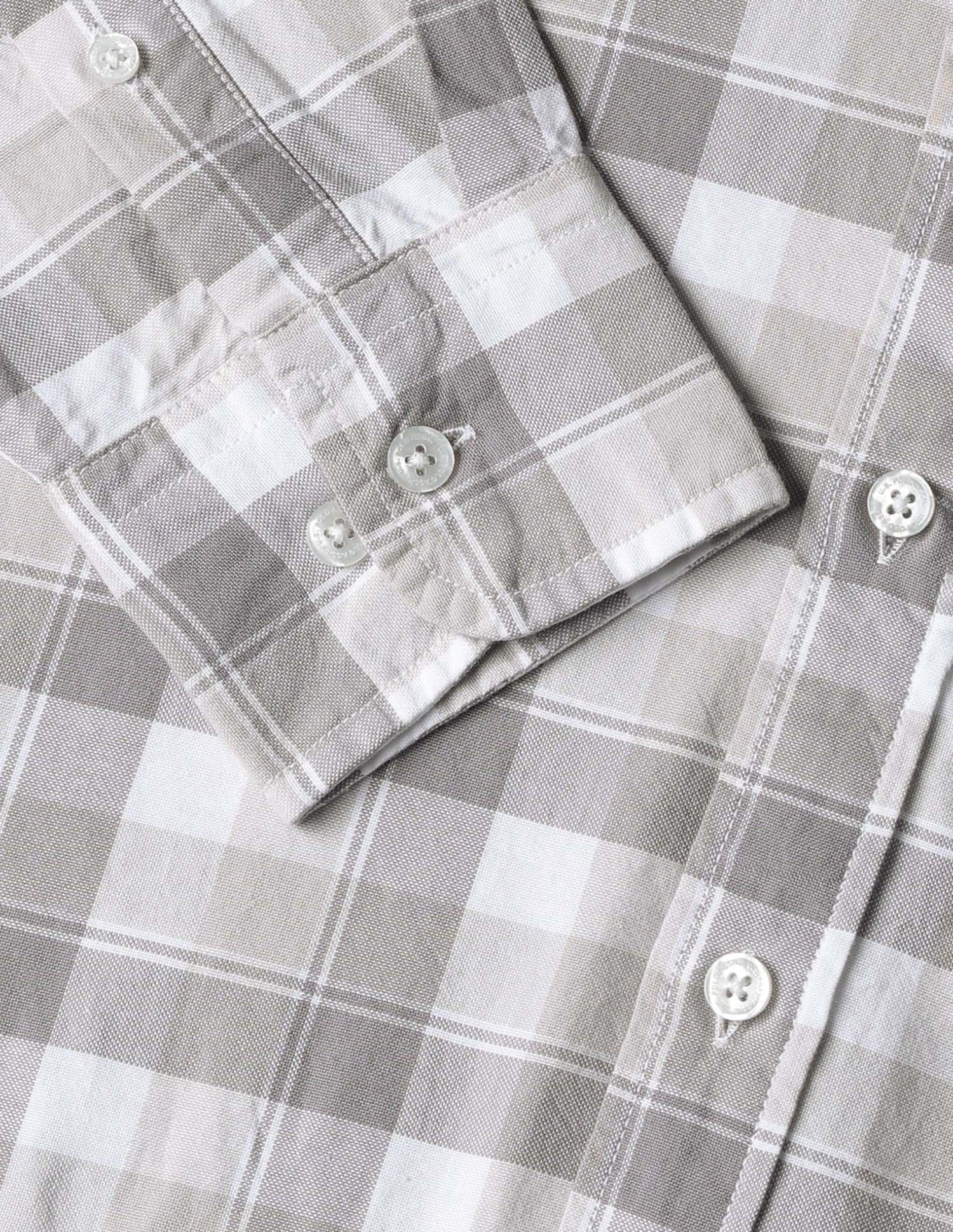 Grid Tattersall Checked Tailored Fit Shirt Beige - U.S. POLO ASSN. | Large