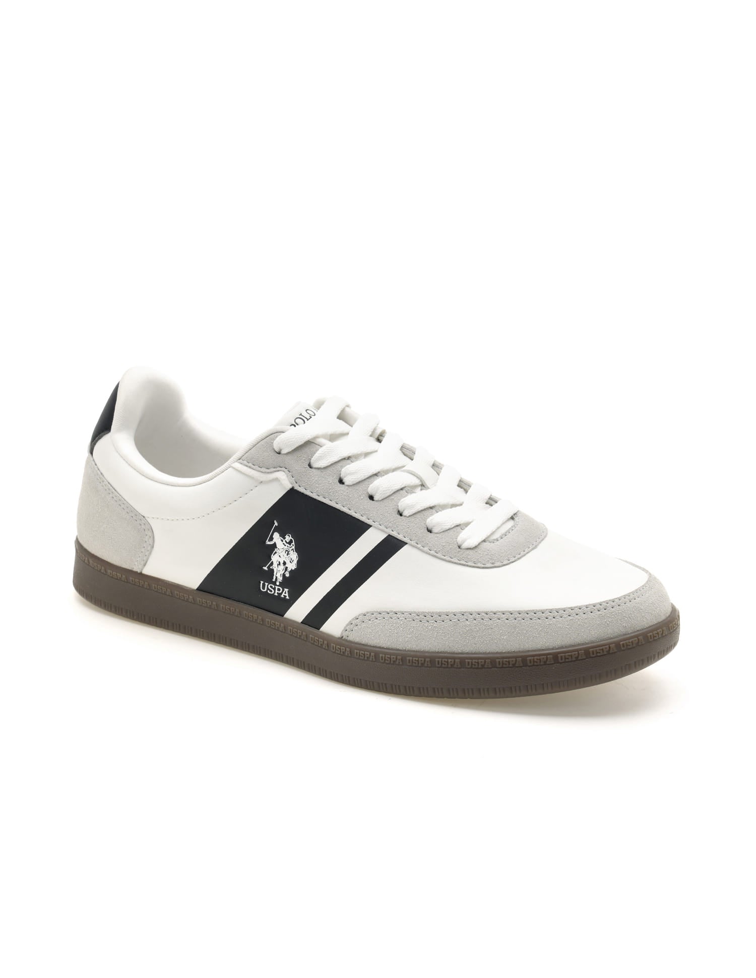 Men Jorge Suede Colourblocked Sneakers Grey - U.S. Polo Assn. India | Large