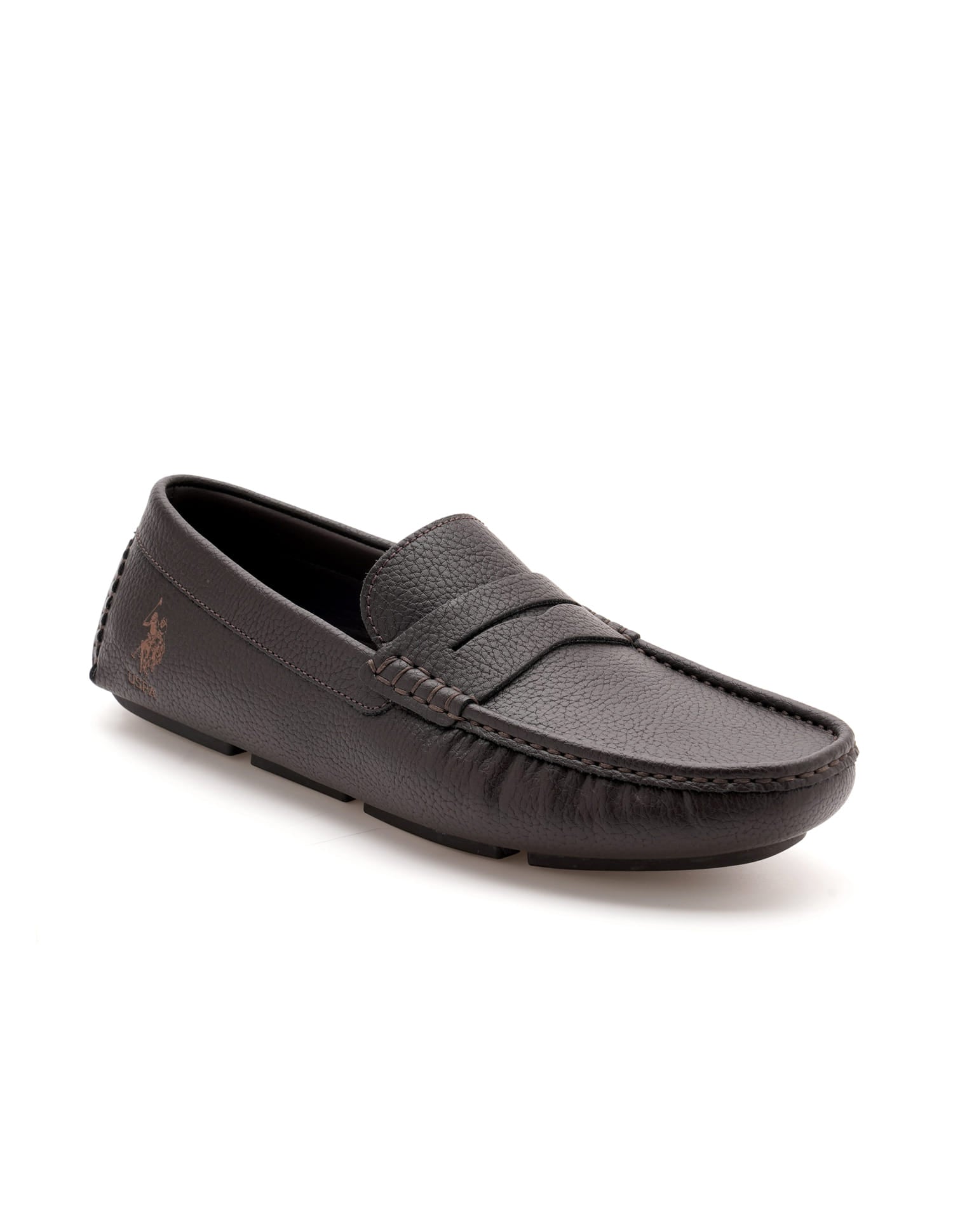 Men Kiger Textured Loafer Brown - U.S. Polo Assn. India | Large