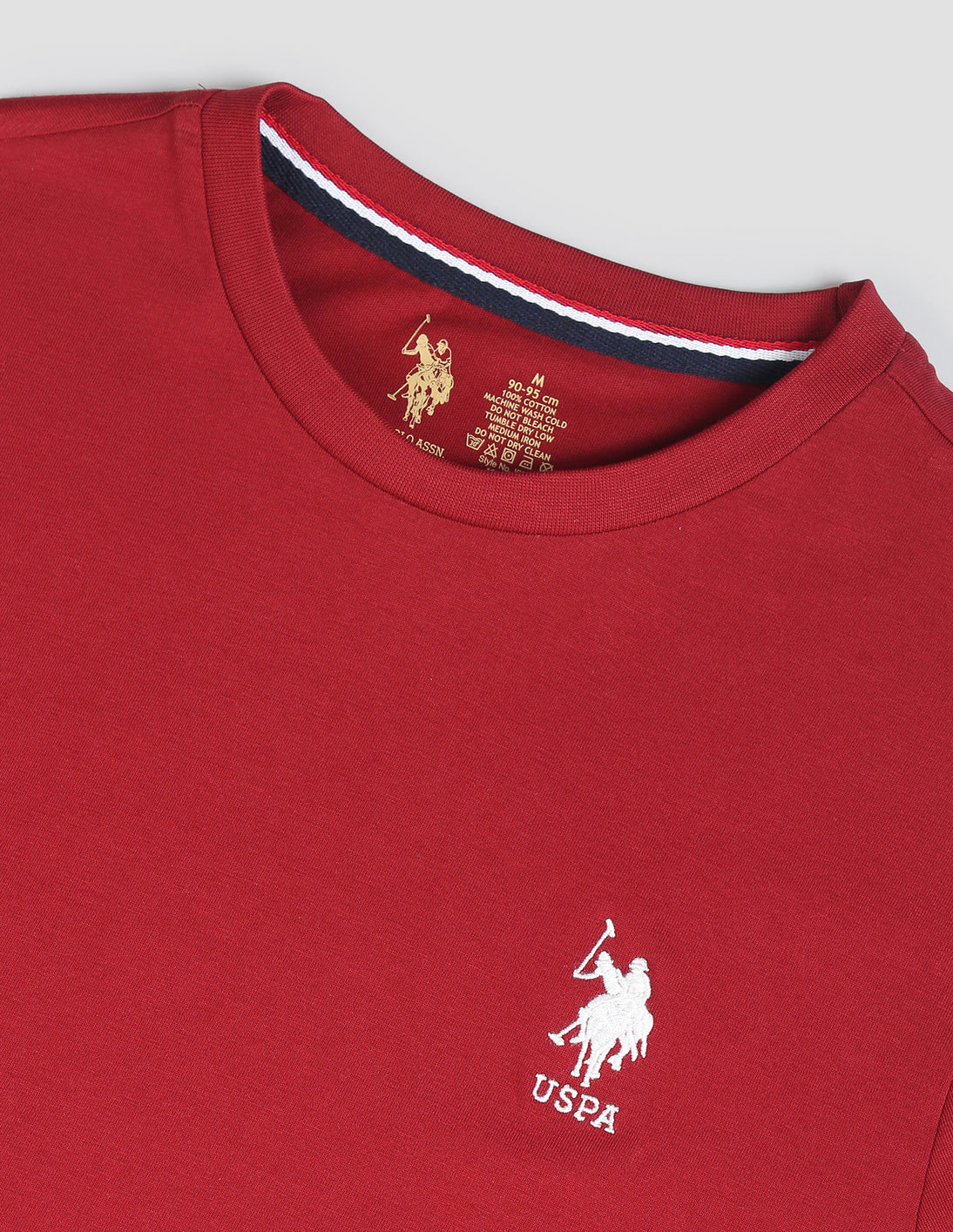 Pure Cotton Long Sleeve I693 Lounge T-Shirt - Pack Of 1 Red - U.S. POLO ASSN. | Large