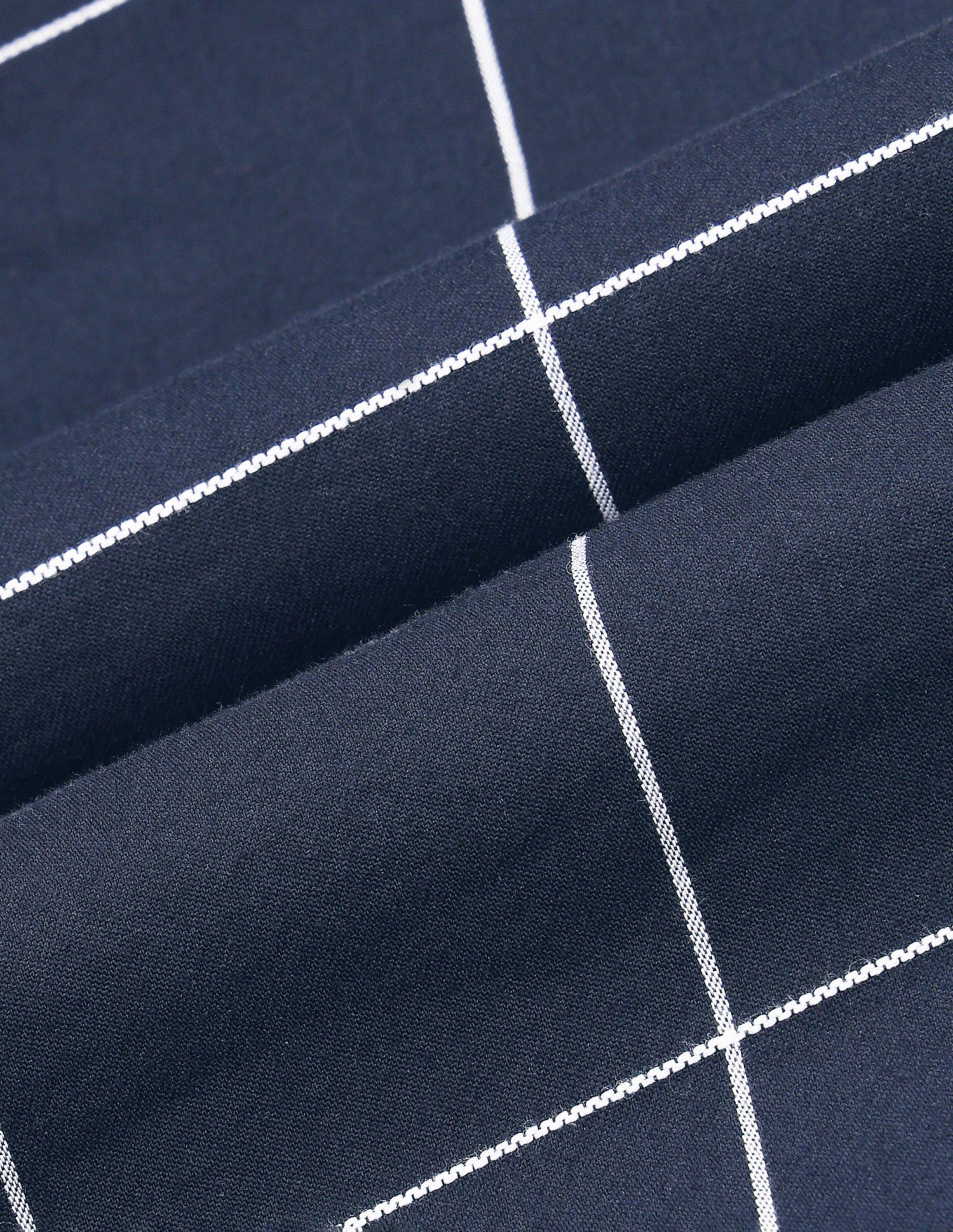 Windowpane Checked Twill Shirt Navy - U.S. Polo Assn. India | Large