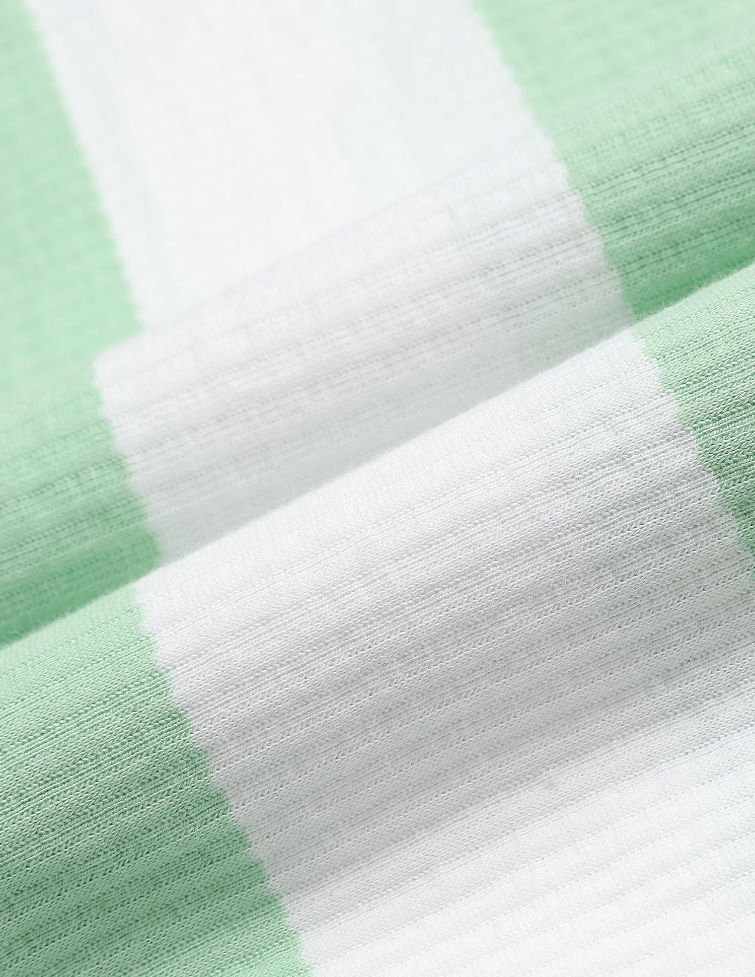 Boys Vertical Striped Regular Fit Polo Shirt Light Green - U.S. Polo Assn. India | Large