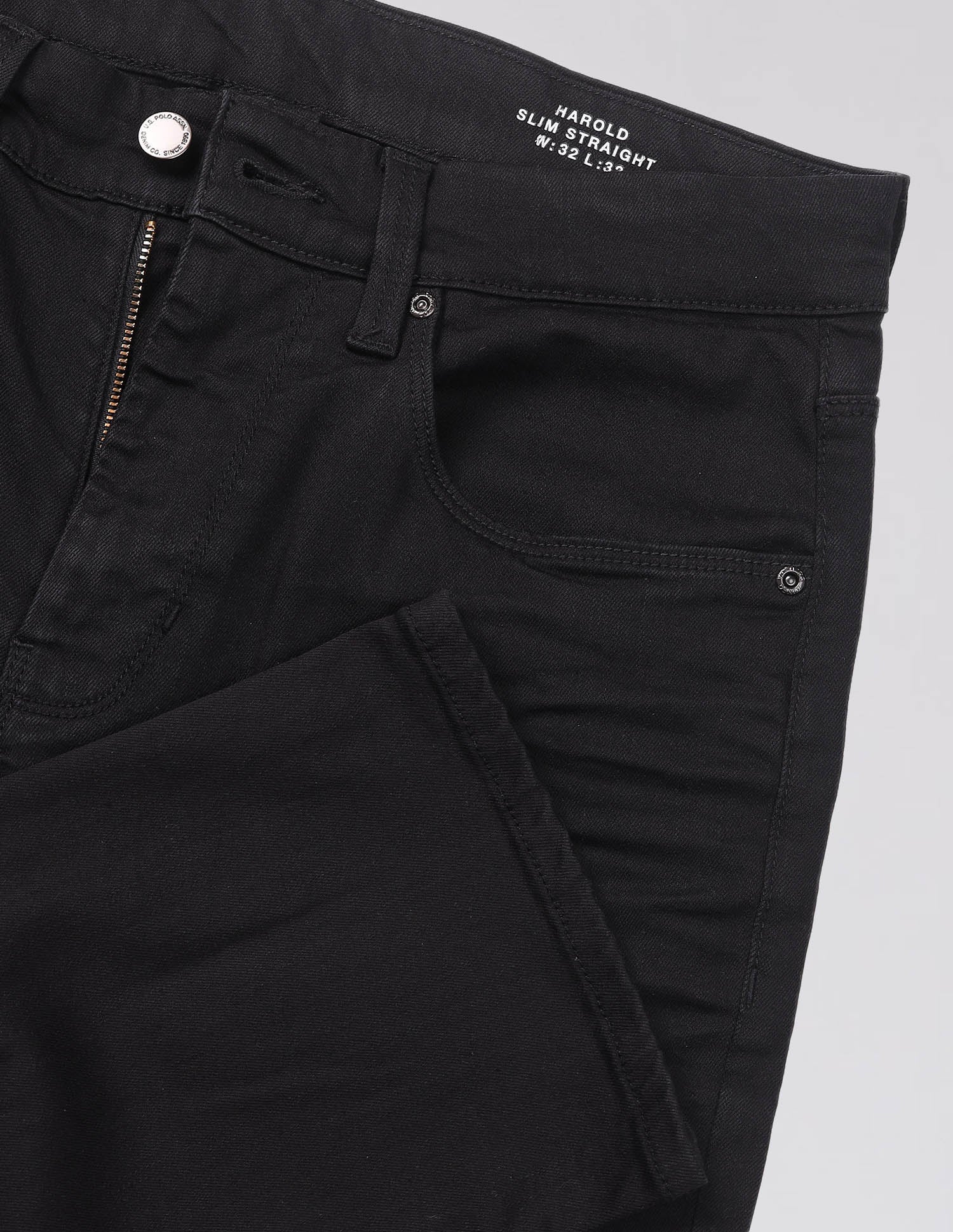 Harold Slim Straight Fit Premium Jeans Black - U.S. Polo Assn. India | Large