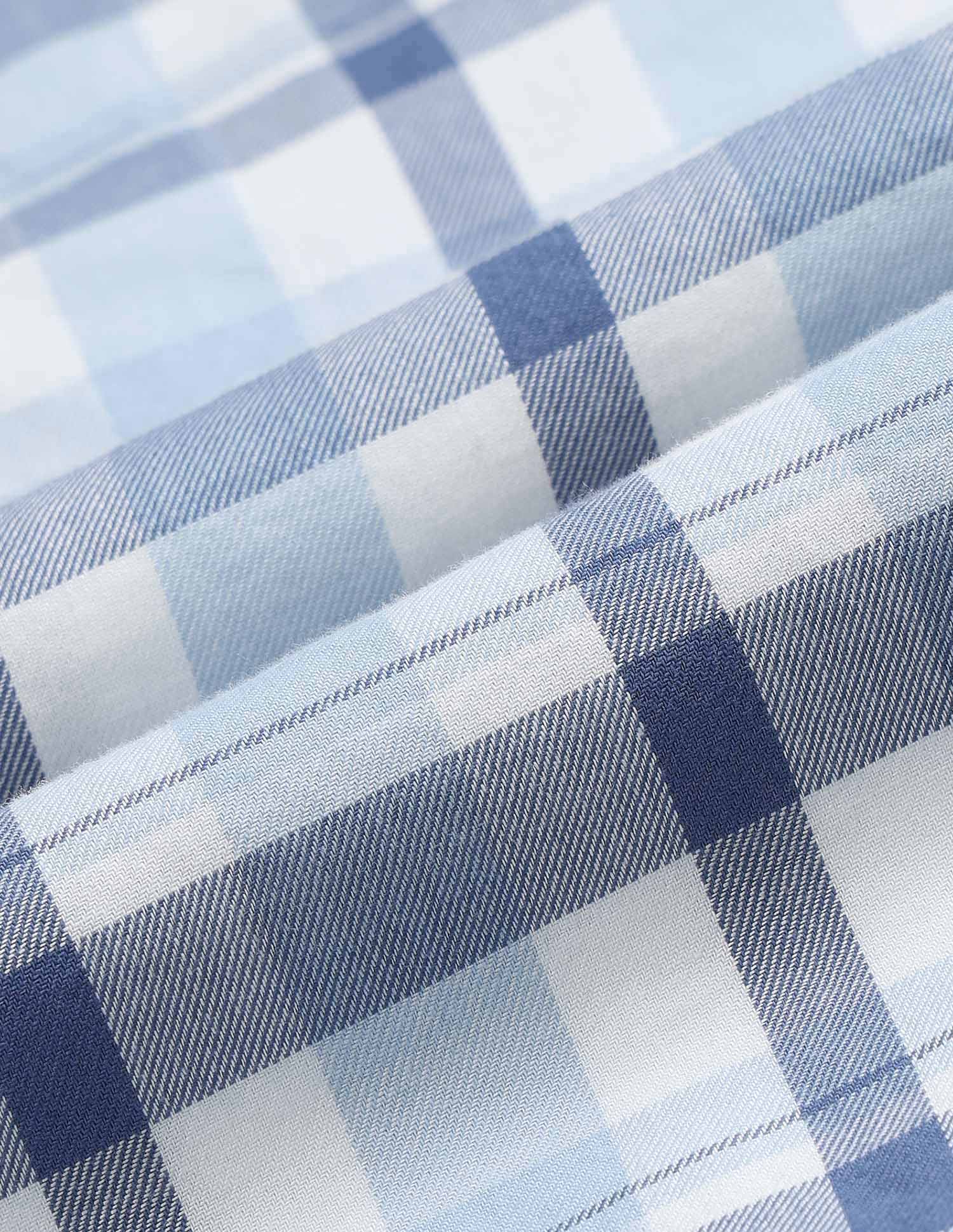 Grid Tattersall Checked Tailored Fit Shirt Dark Blue - U.S. POLO ASSN. | Large