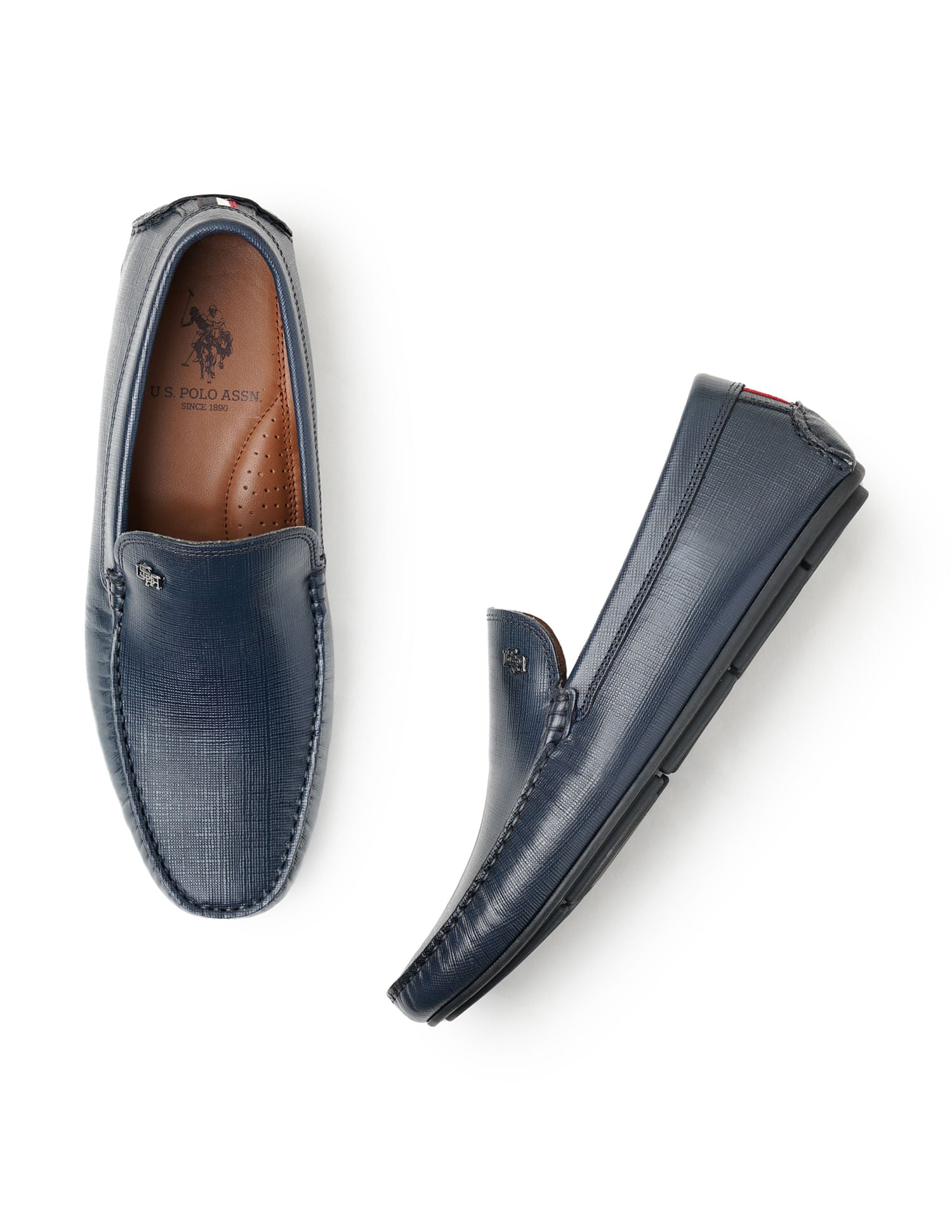 Metallic Logo Solid Crent 3.0 Loafers Navy - U.S. POLO ASSN. | Large