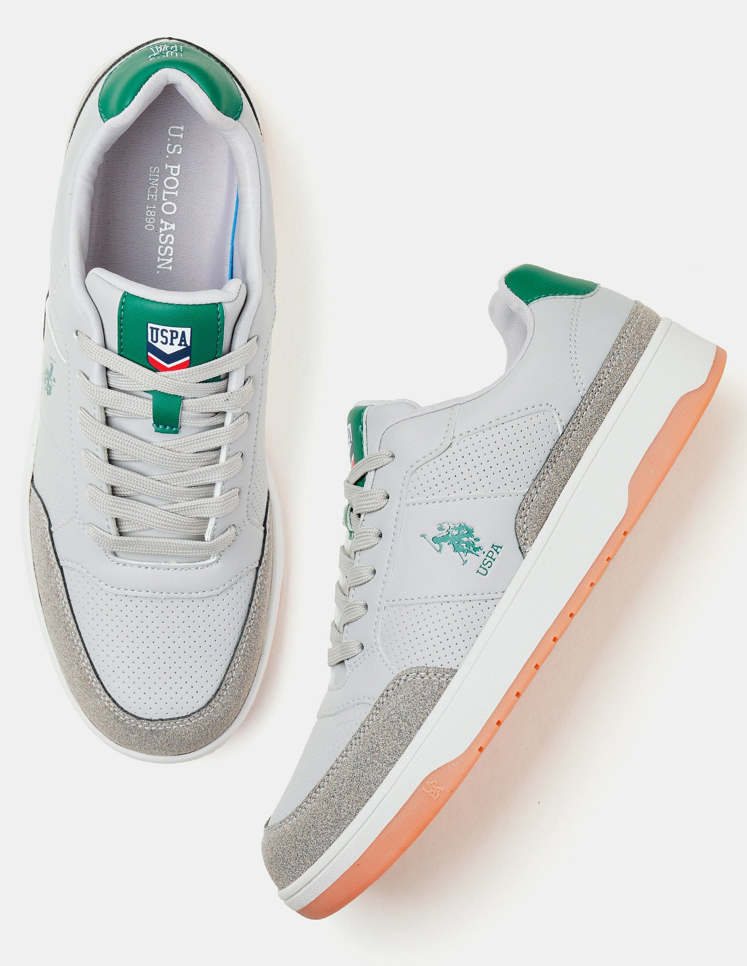 Men Colourblocked Simon Sneakers Grey - U.S. POLO ASSN. | Large