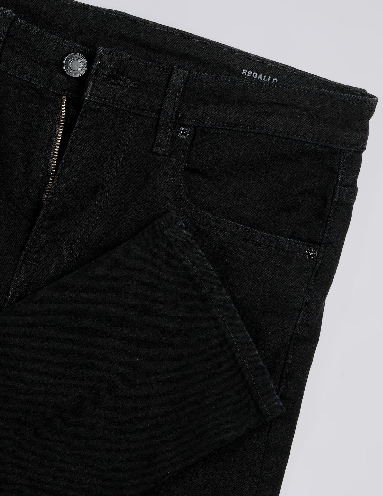 Regallo Skinny Fit Black Jeans Black - U.S. Polo Assn. India | Large