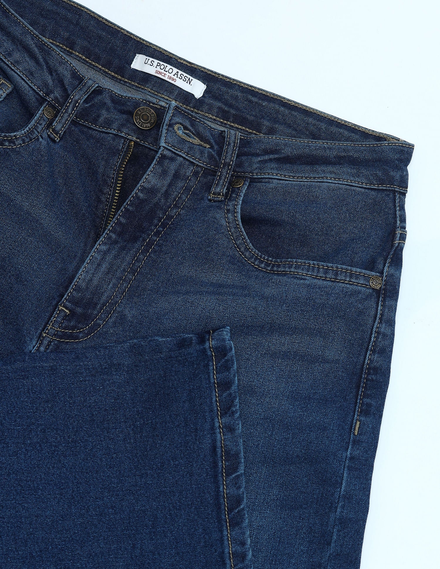 High Rise Ultra Wide Leg Jeans Dark Blue - U.S. Polo Assn. India | Large