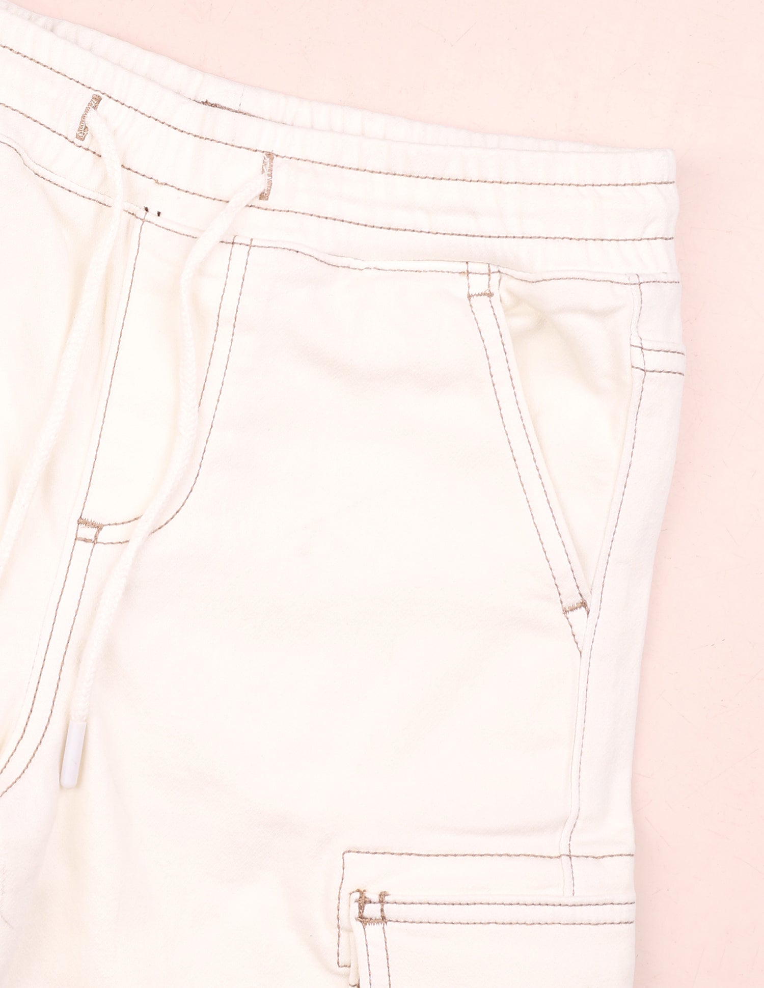 Baggy Fit White Cargo Jeans White - U.S. Polo Assn. India | Large