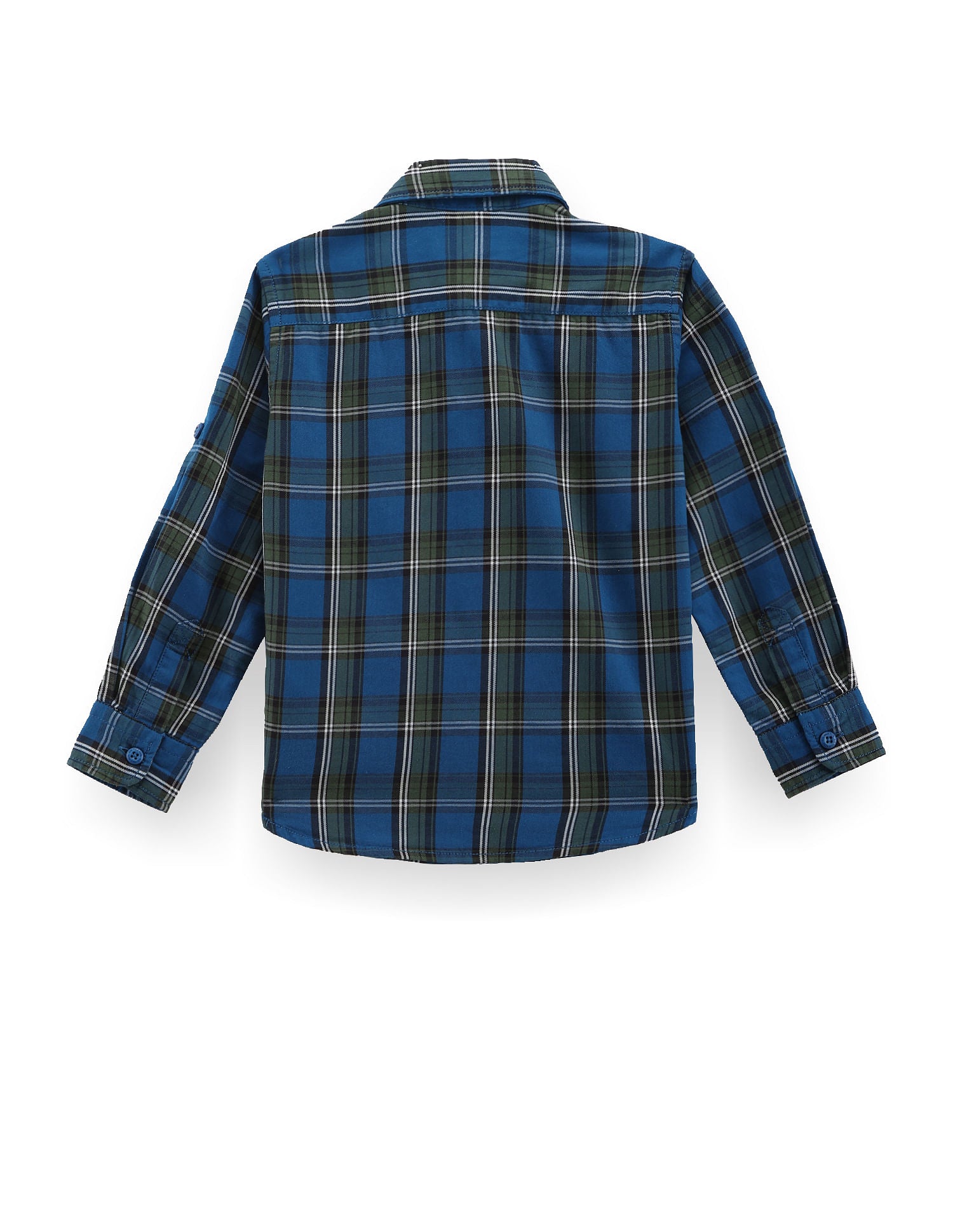 Boys Tartan Check Twill Shirt Blue - U.S. POLO ASSN. | Large