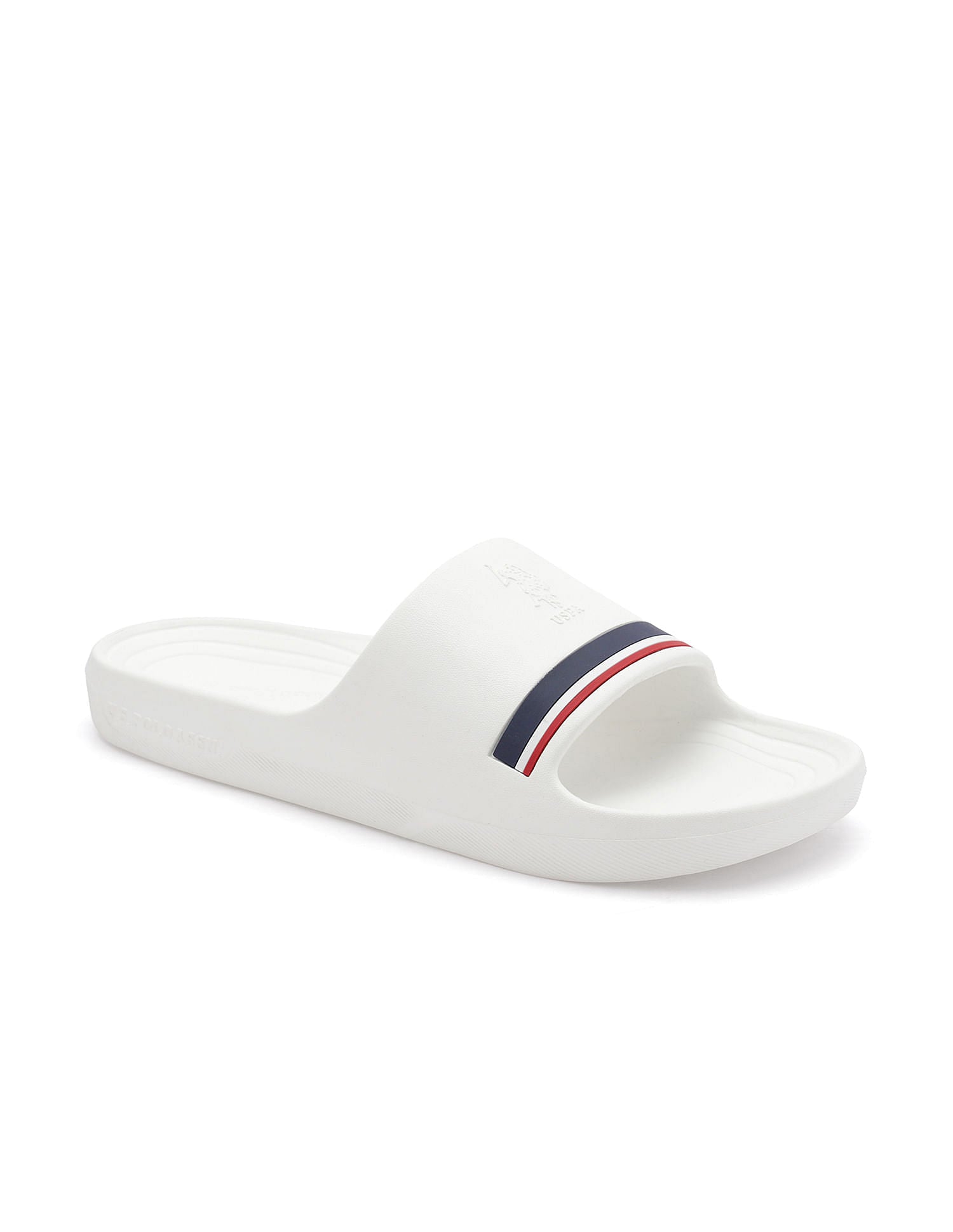 Men Easton White Foam Walk Sliders White - U.S. POLO ASSN. | Large