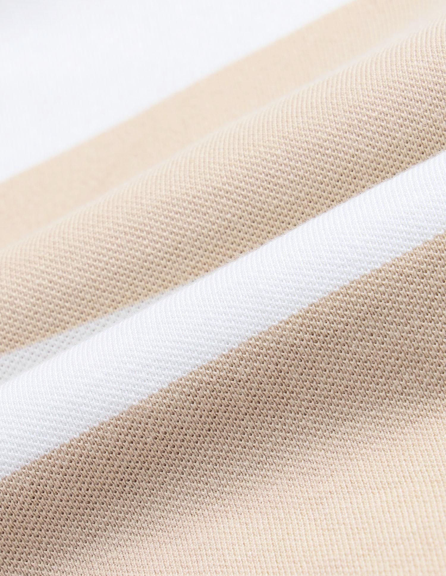 Horizontal Striped Classic Polo Shirt Beige - U.S. POLO ASSN. | Large