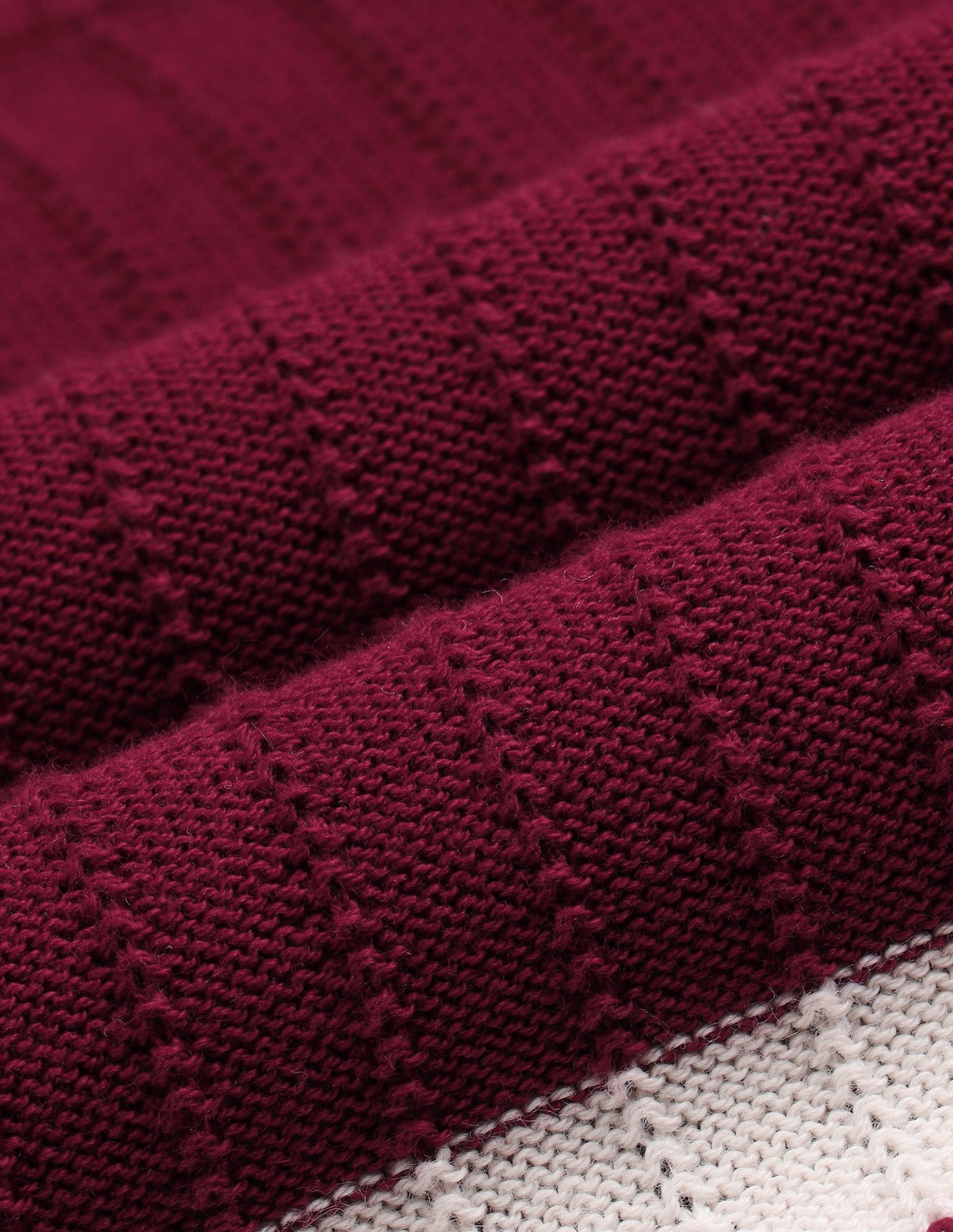 Horizontal Striped Regular Fit Sweater Maroon - U.S. Polo Assn. India | Large