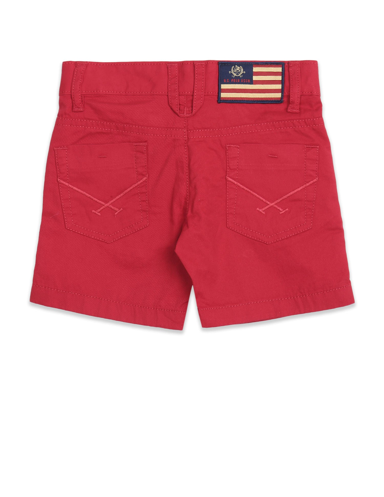 Mid Rise Solid Shorts Red - U.S. POLO ASSN. | Large