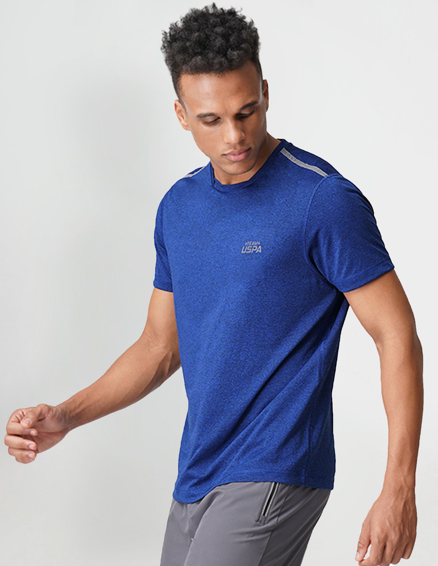 Reflective Logo Crew Neck I712 Lounge T-Shirt - Pack Of 1 Blue - U.S. POLO ASSN. | Large