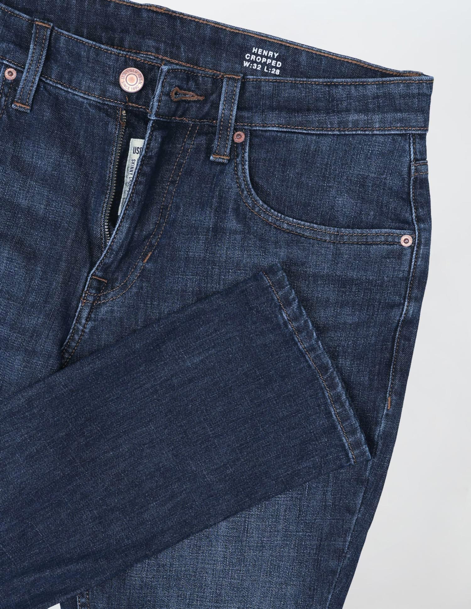 Henry Tapered Fit Mid Rise Jeans Dark Blue - U.S. POLO ASSN. | Large