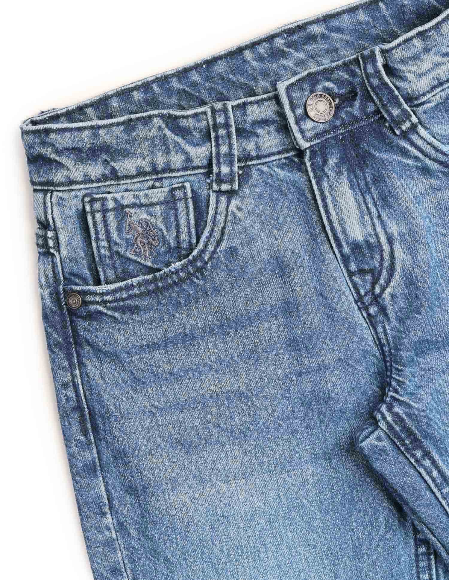 Boys Relaxed Fit Blue Jeans Blue - U.S. POLO ASSN. | Large