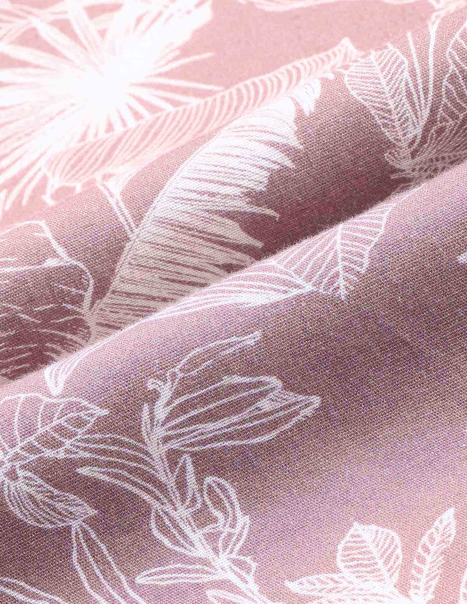 Tropical Printed Poplin Shirt Pink - U.S. Polo Assn. India | Large