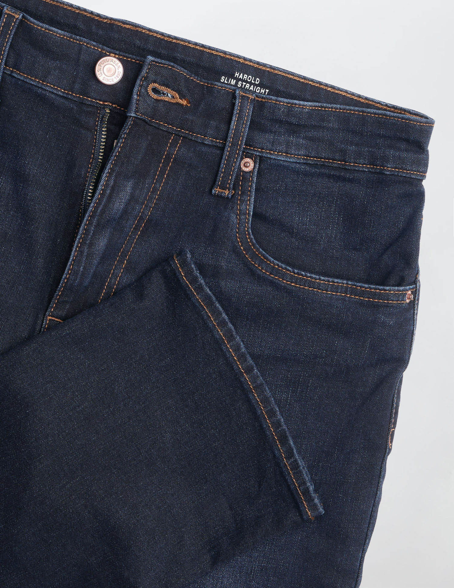 Solid Slim Straight Fit Jeans Blue - U.S. Polo Assn. India | Large