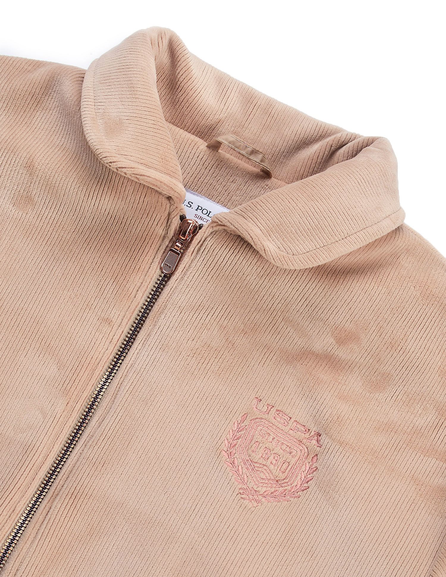 Corduroy Solid Regular Fit Jacket Beige - U.S. POLO ASSN. | Large