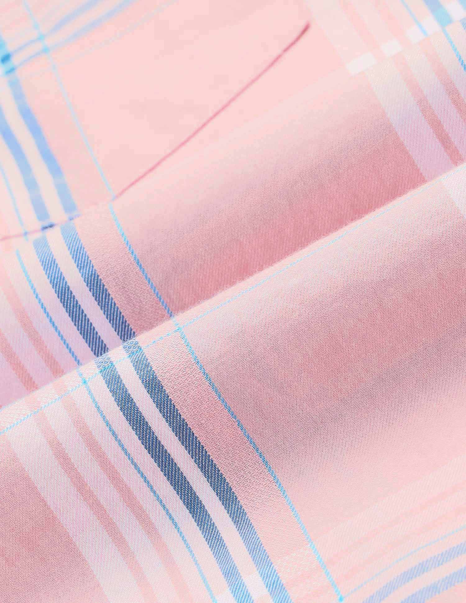 Tartan Checked Tailored Fit Shirt Pink - U.S. Polo Assn. India | Large