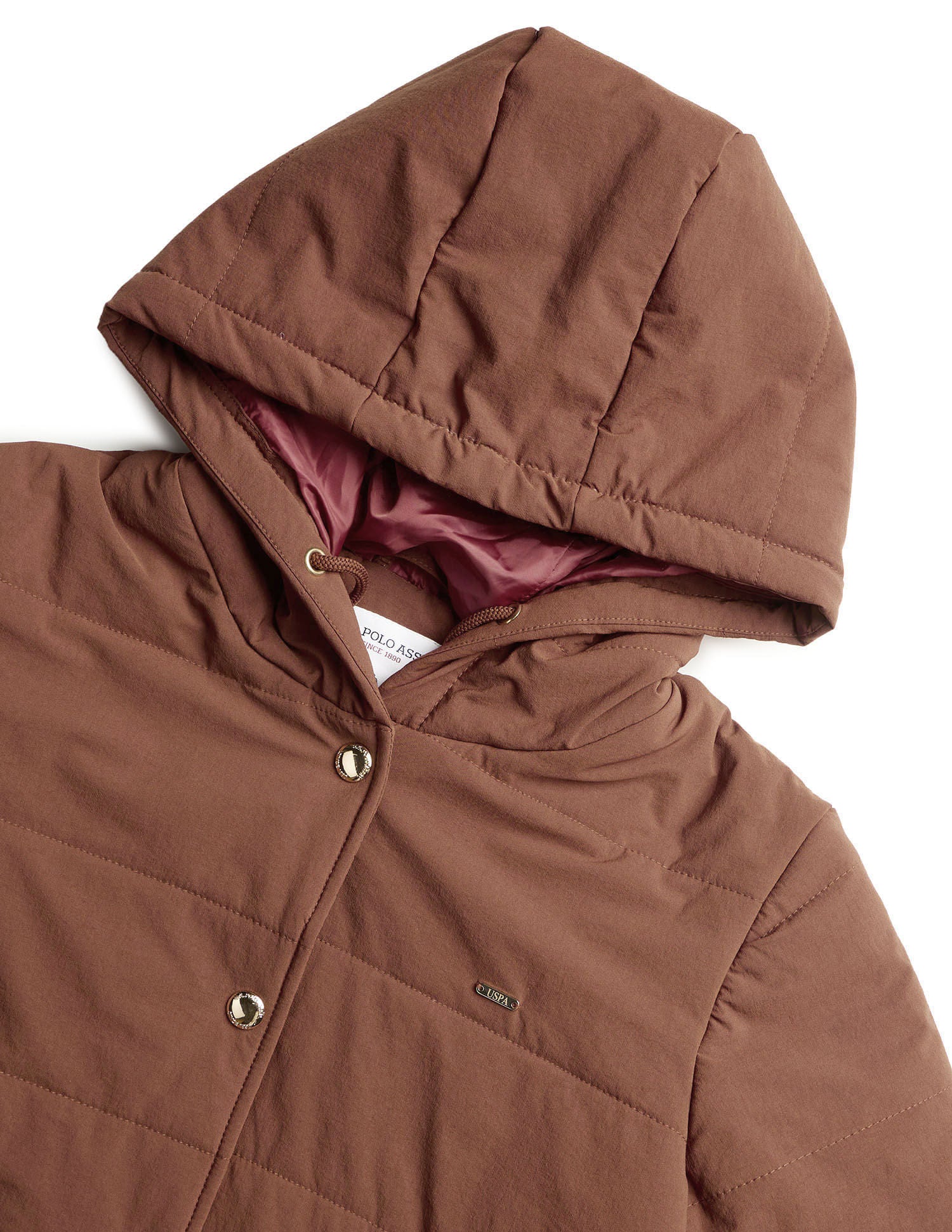 Solid Padded Jacket Brown - U.S. POLO ASSN. | Large