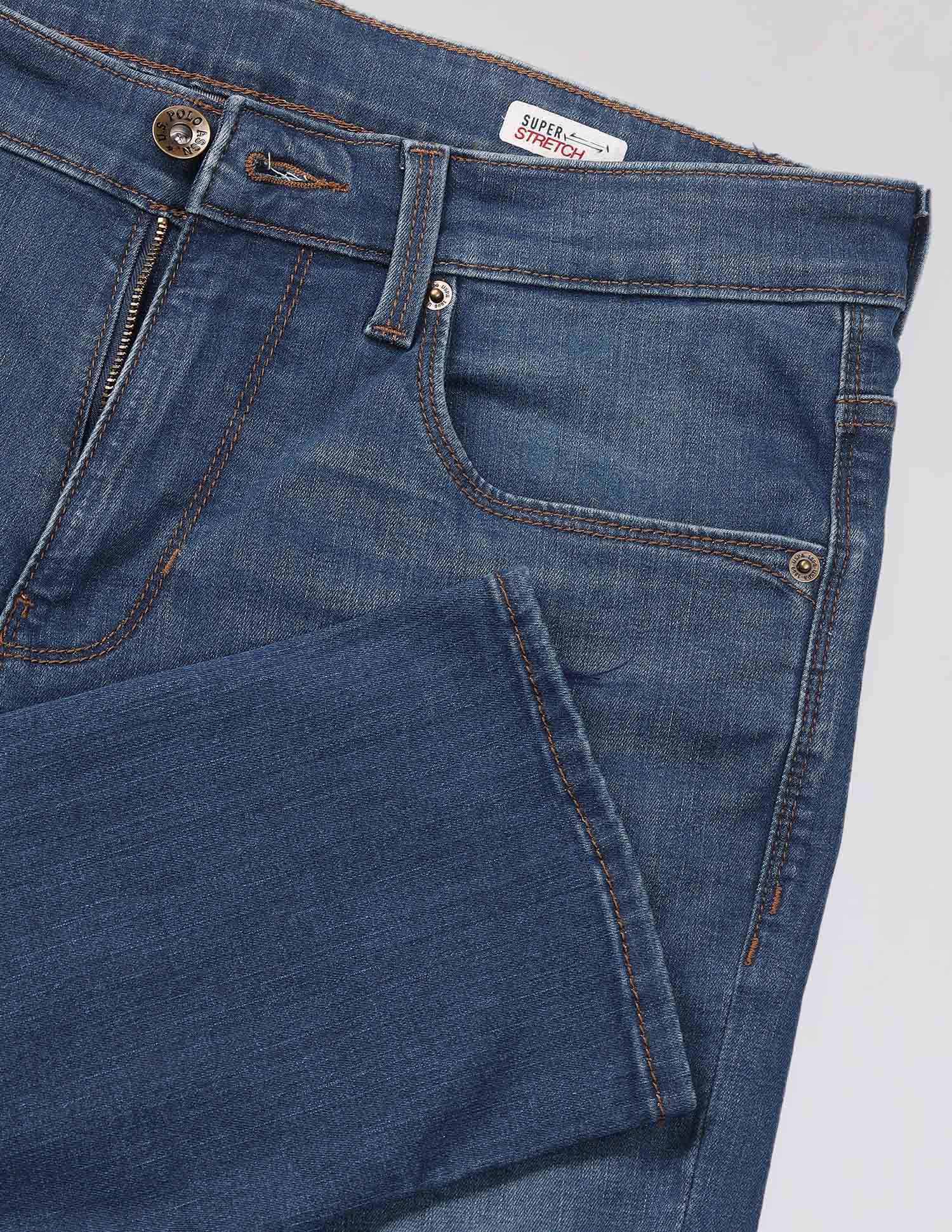 Henry Tapered Fit Super Stretch Jeans Mid Wash - U.S. Polo Assn. India | Large