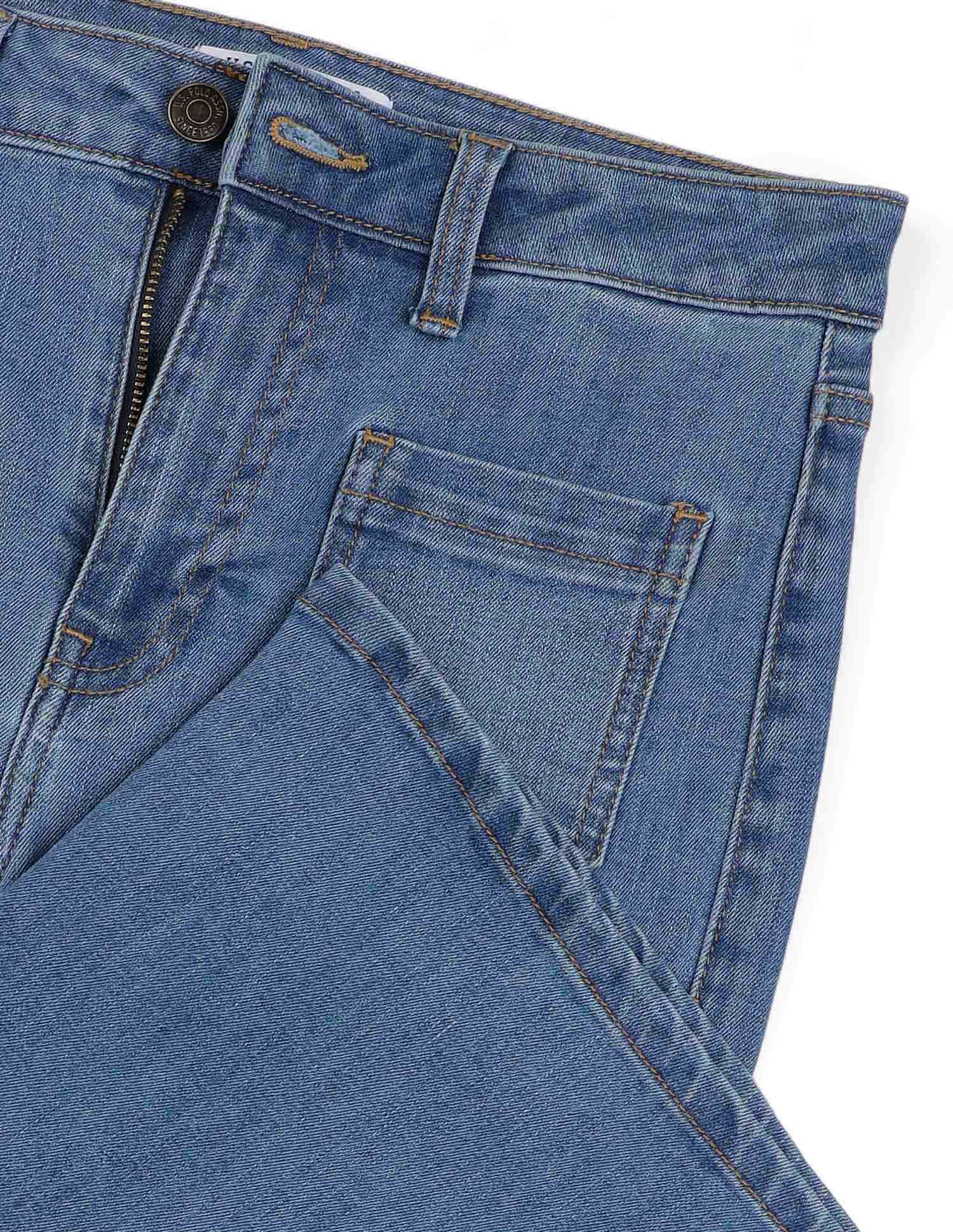 High Rise Extreme Flared Fit Jeans Blue - U.S. POLO ASSN. | Large