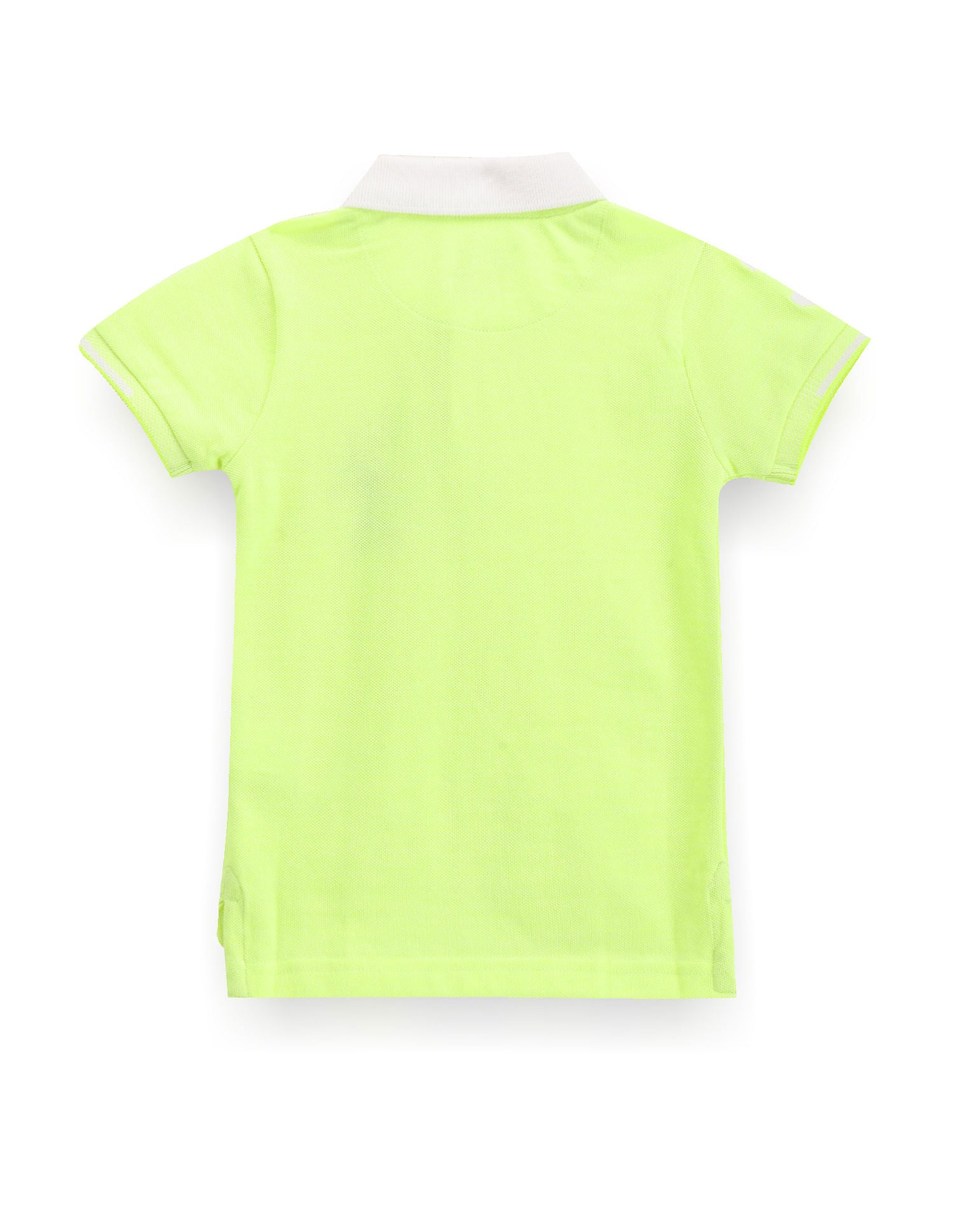 Boys Solid Cotton Polo Shirt Neon Green - U.S. Polo Assn. India | Large