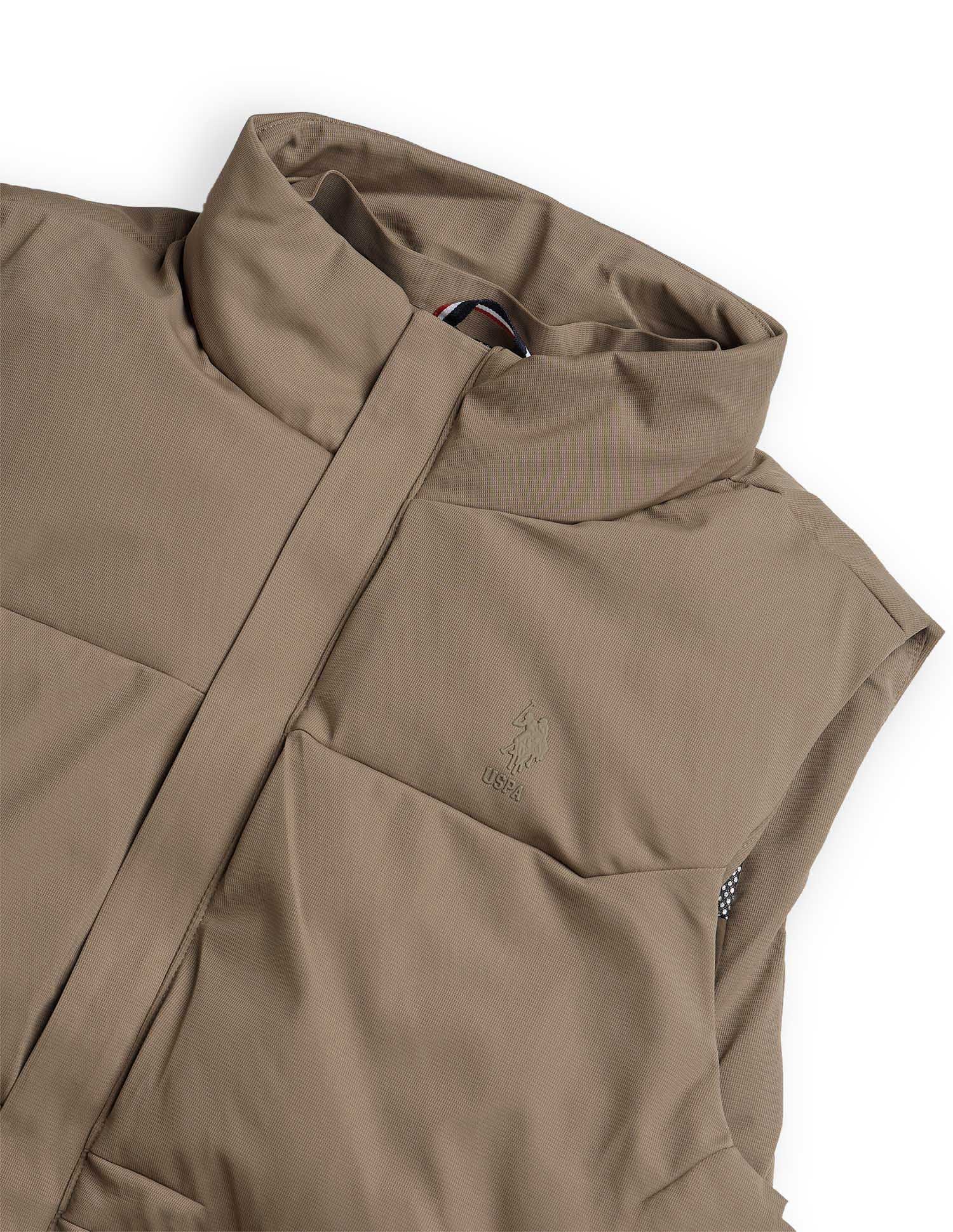 Equestrian Aisle Theater Puffer Jacket Tan - U.S. POLO ASSN. | Large