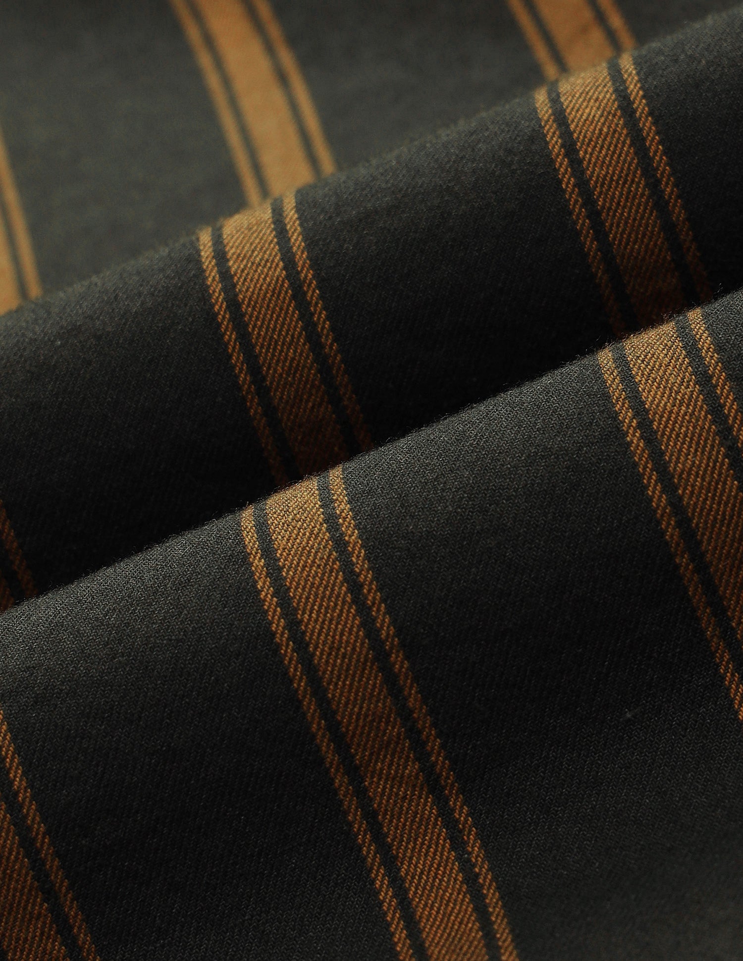 Vertical Striped Twill Shirt Ochre - U.S. Polo Assn. India | Large