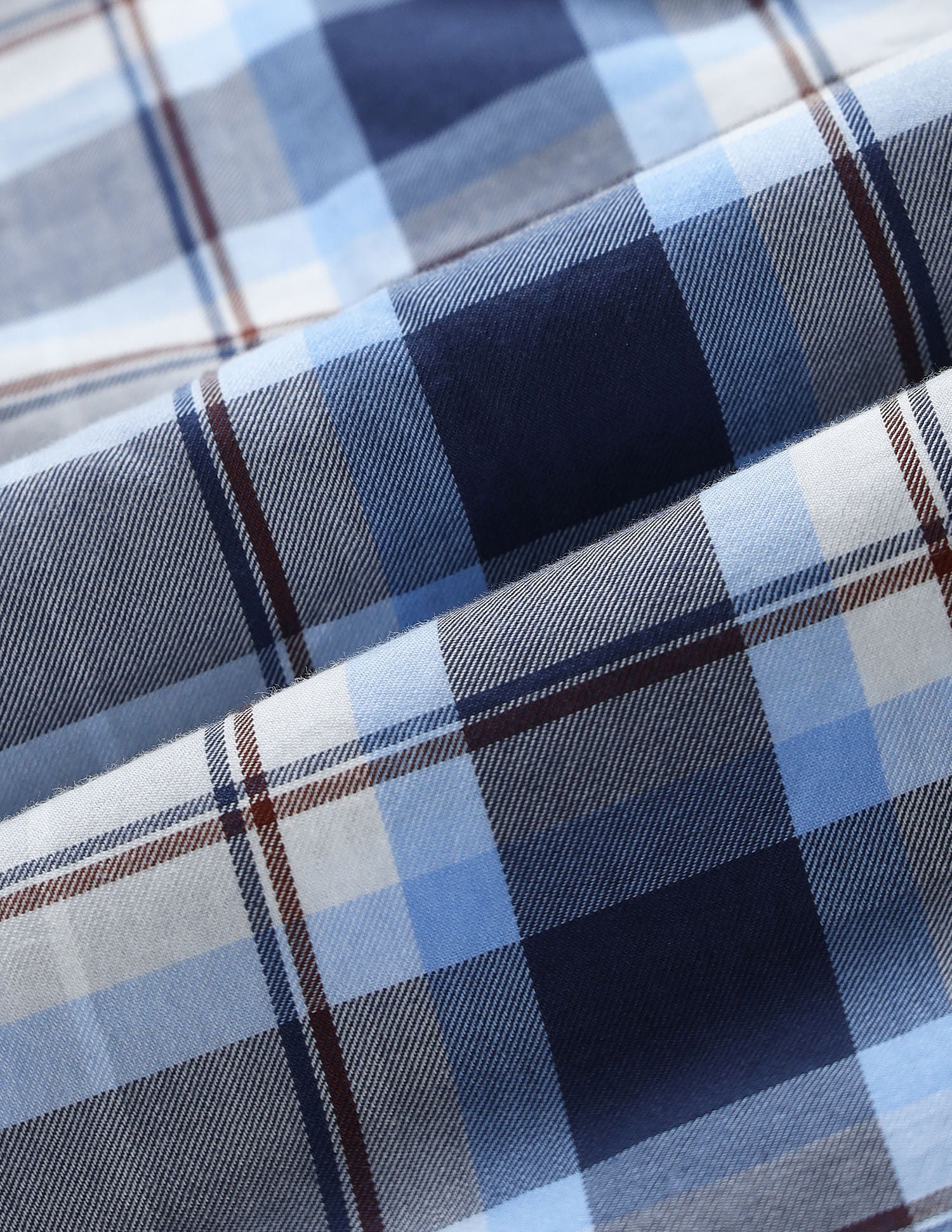 Tailored Fit Checked Shirt Blue - U.S. Polo Assn. India | Large